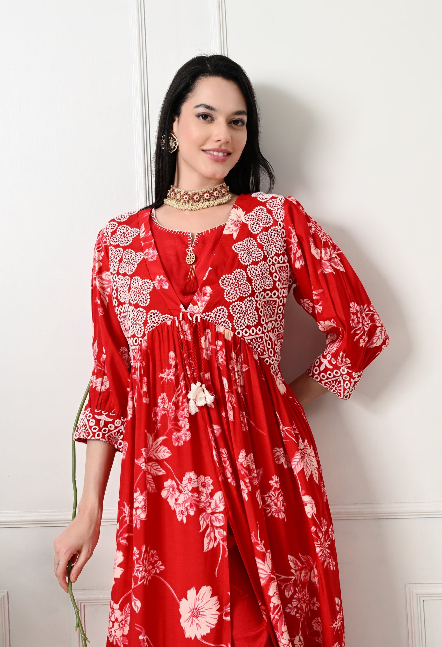 Vibrant A-Line Red Elegance