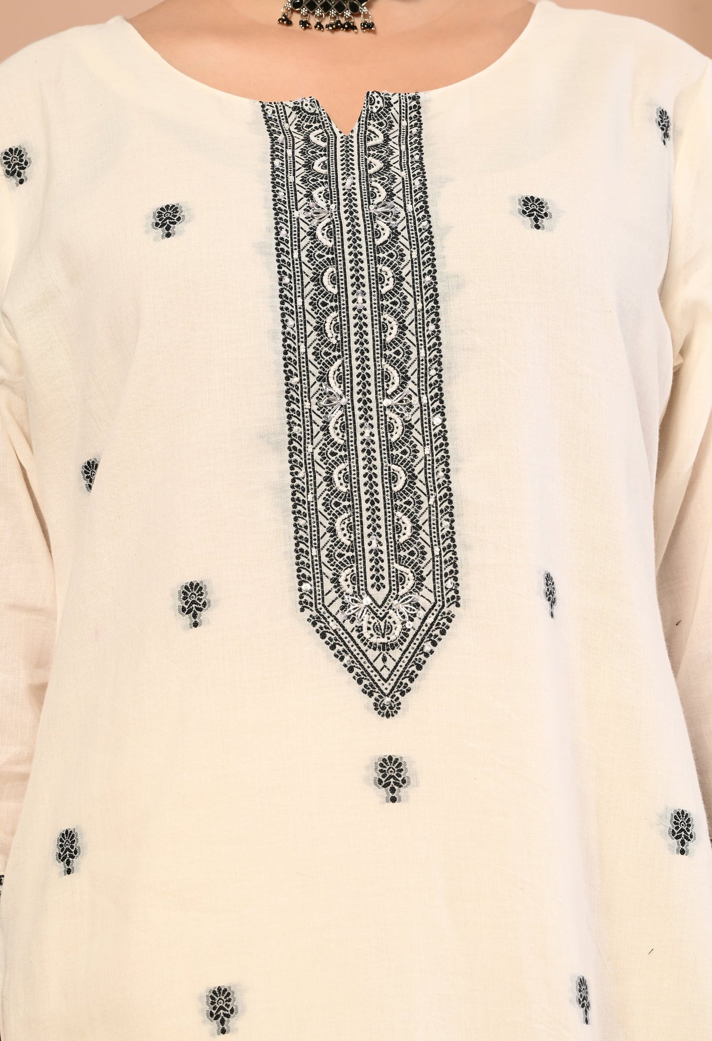 Elegant Pearl Jamdani Suit