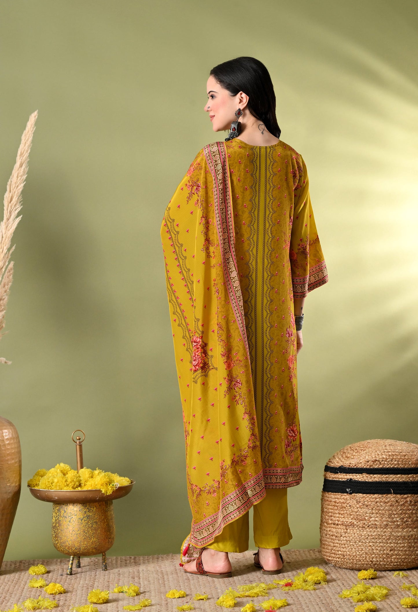 Mustard Magic Pakistani Elegance