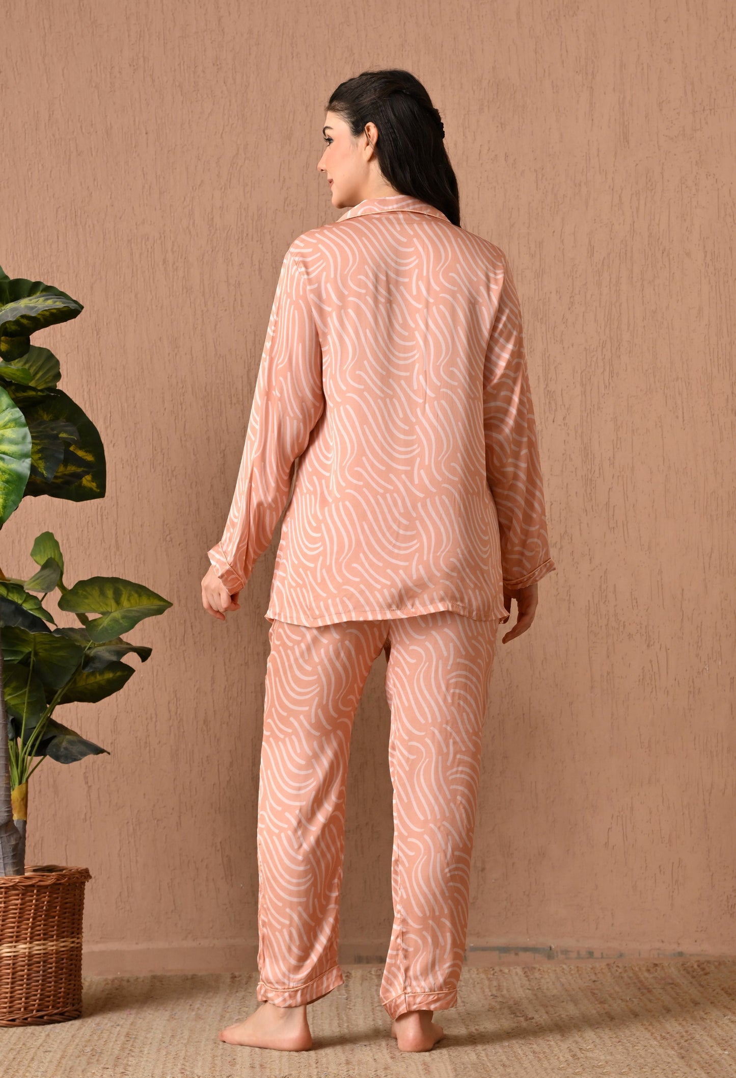 Cozy Satin Orange Night Suit