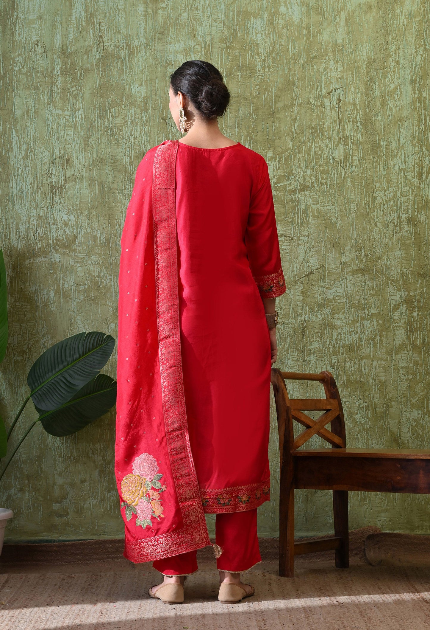 Radiant Pearl Sequin Silk Ensemble