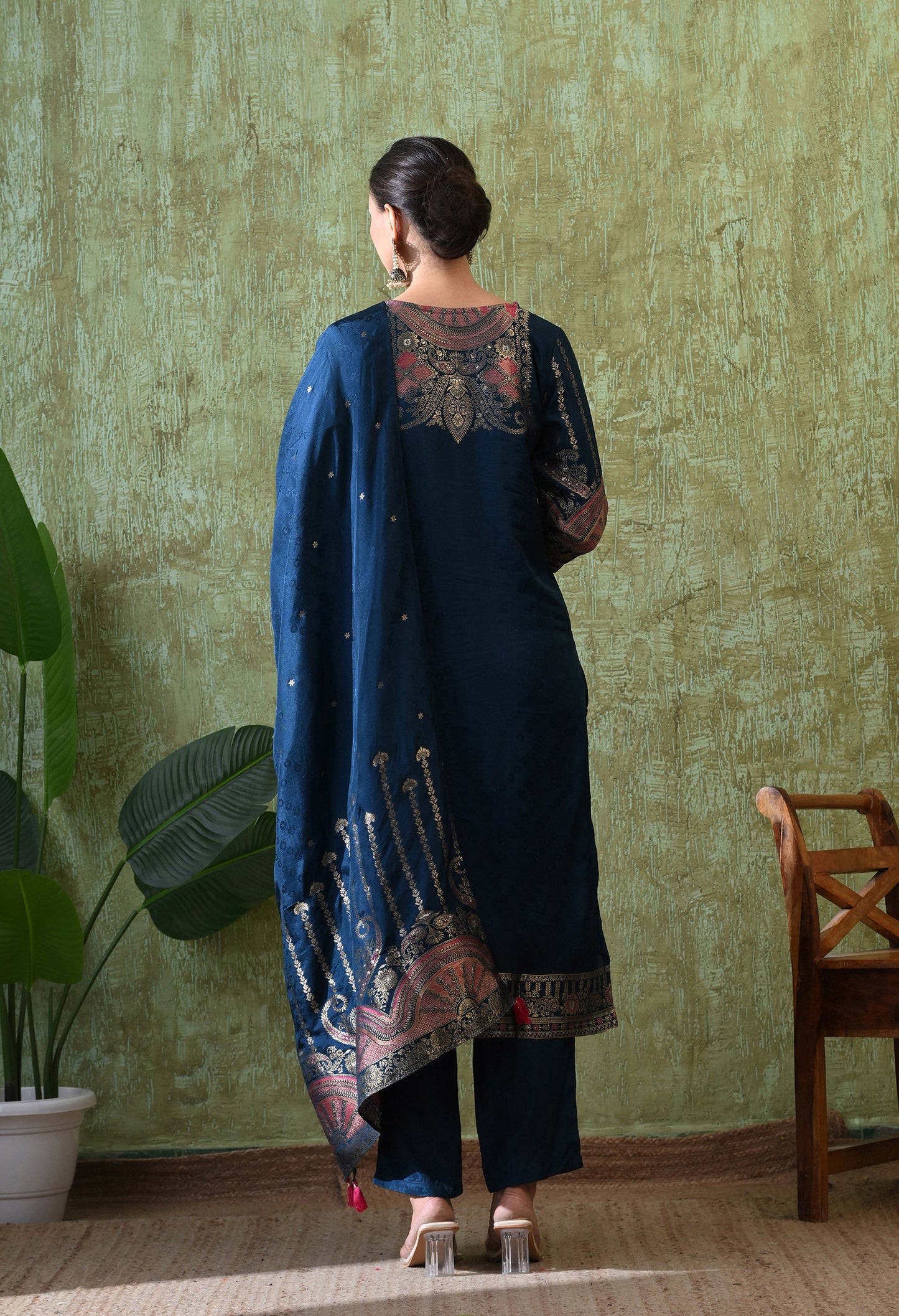 Royal Blue Brocket Silk Charm