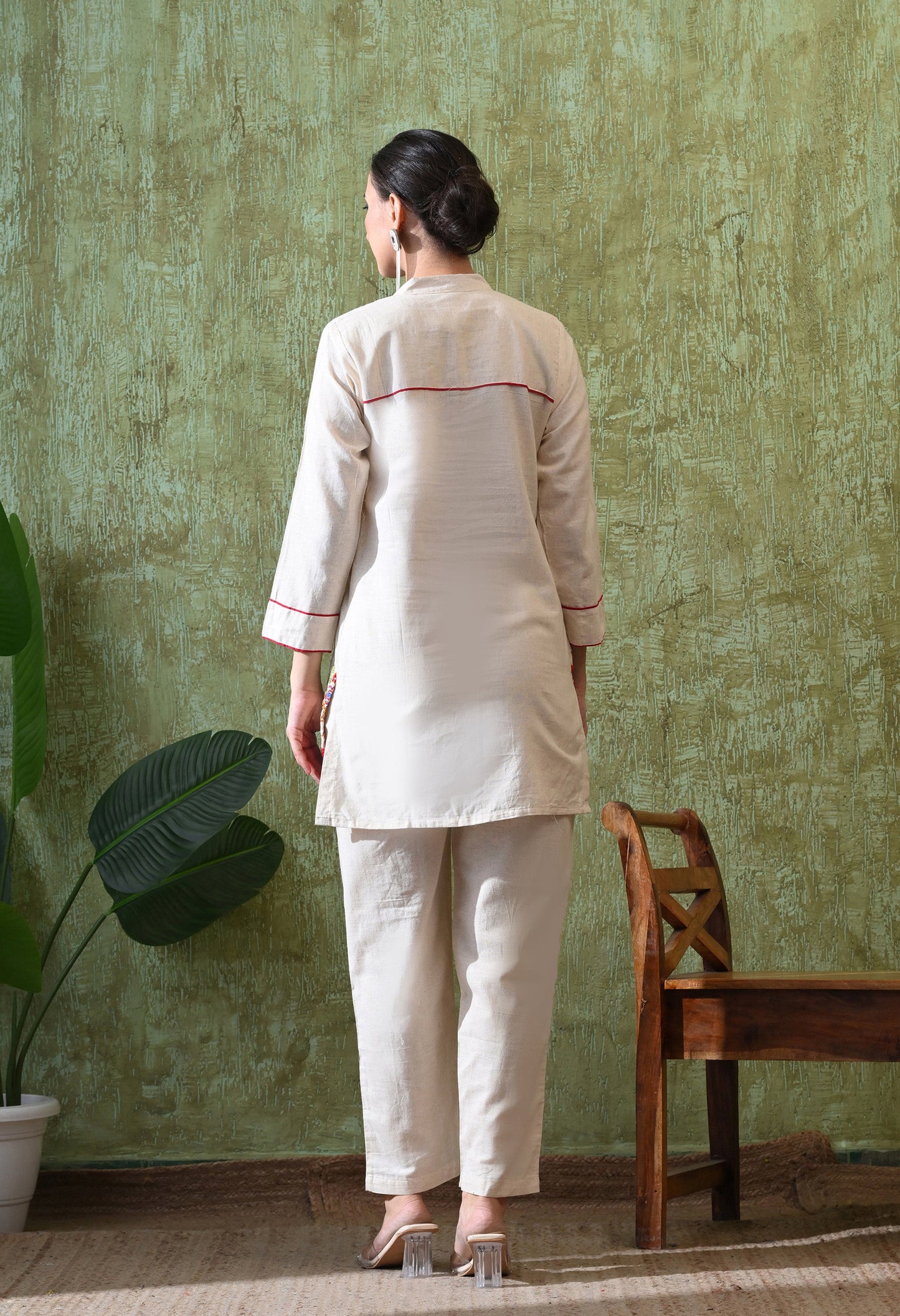 Pearl Shine Cream Co-ord Set