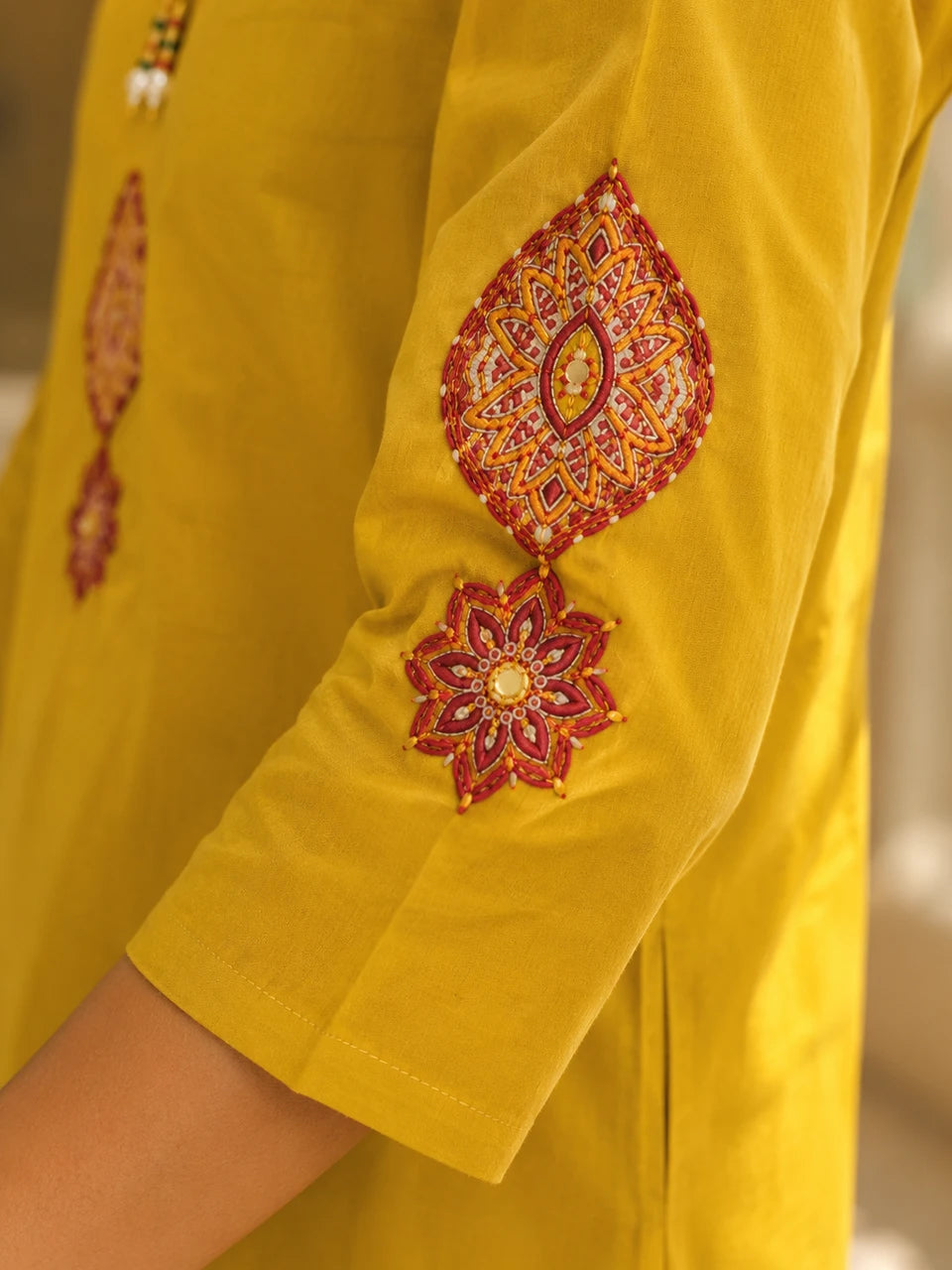 Sunlit Grace Embroidered Suit Set