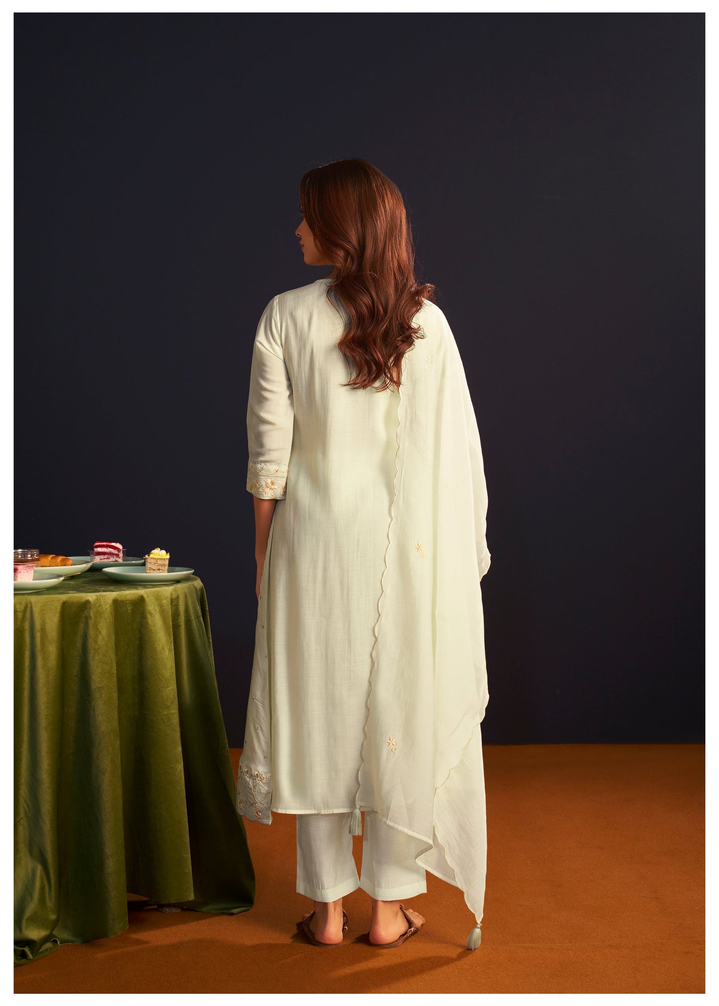 Ivory Bloom Embroidered Kurta Set