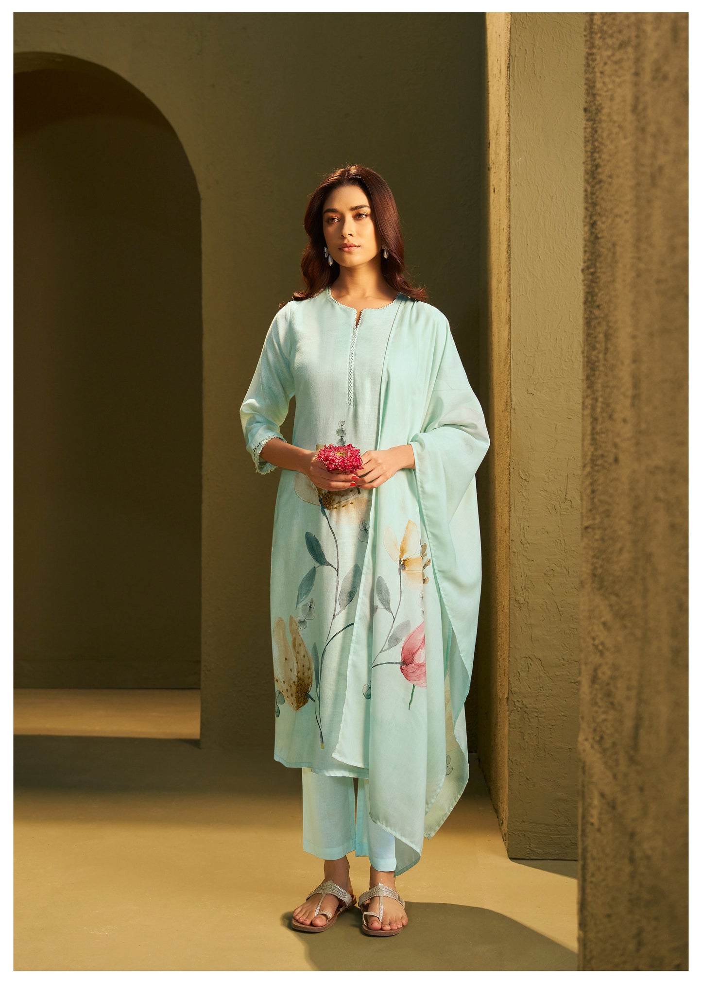 Mint Blossom Suit Set