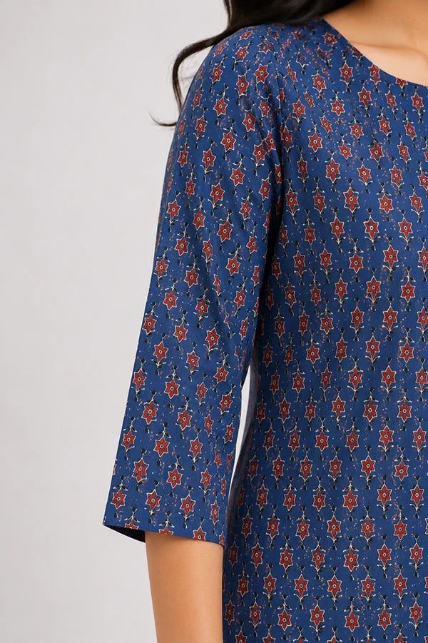 Indigo Blossom Printed Cotton Co-Ord Set