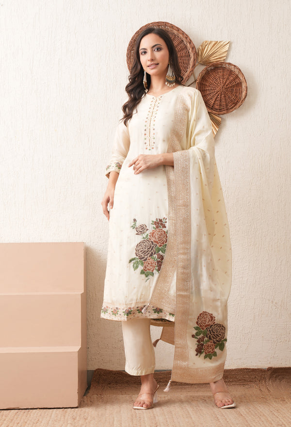 Pearl Elegance Straight Suit Set