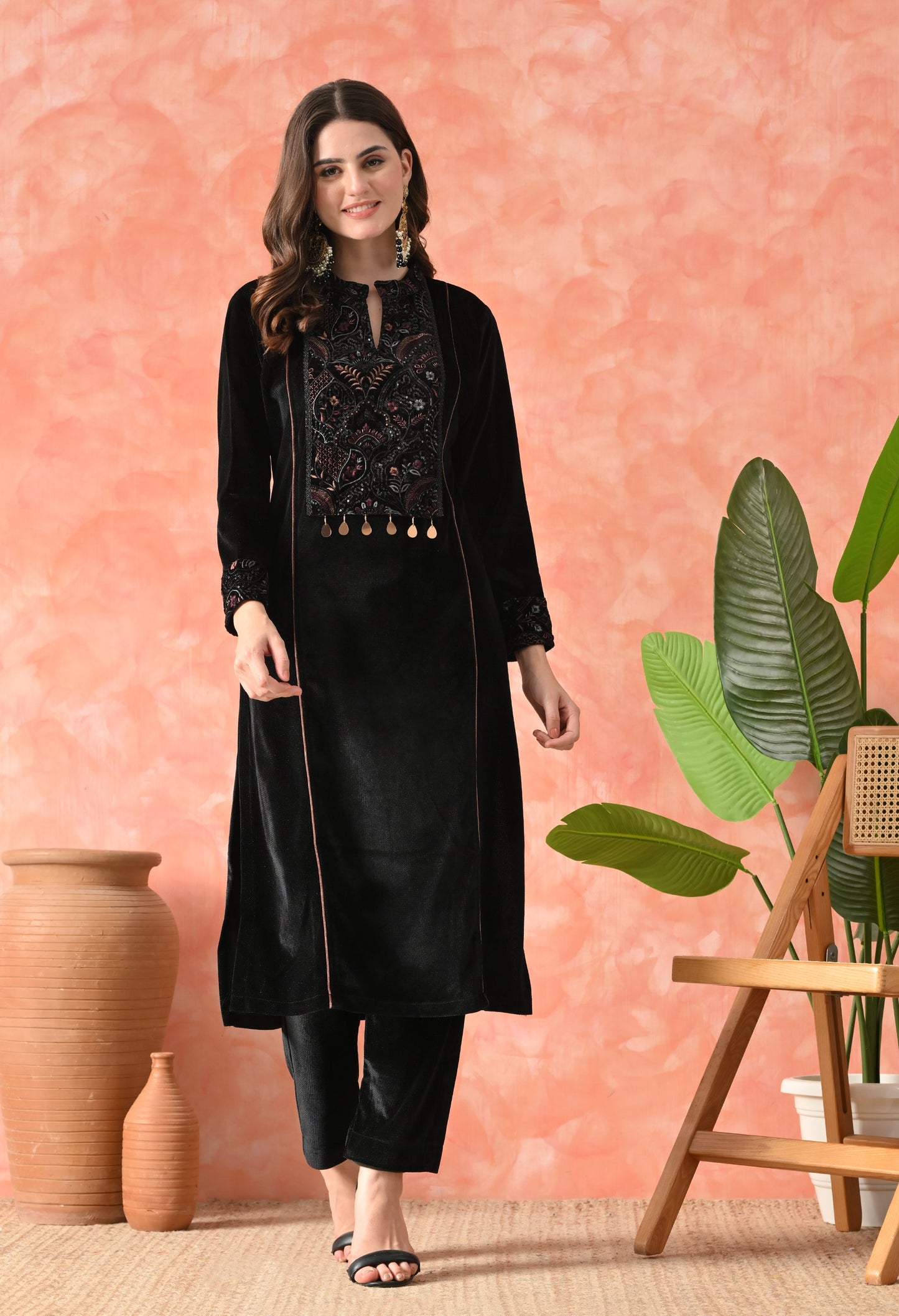 Midnight Elegance Velvet Pakistani Suit