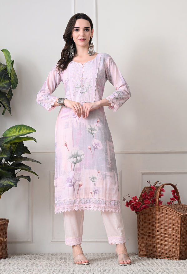 Blush Bloom Cotton Suit Set