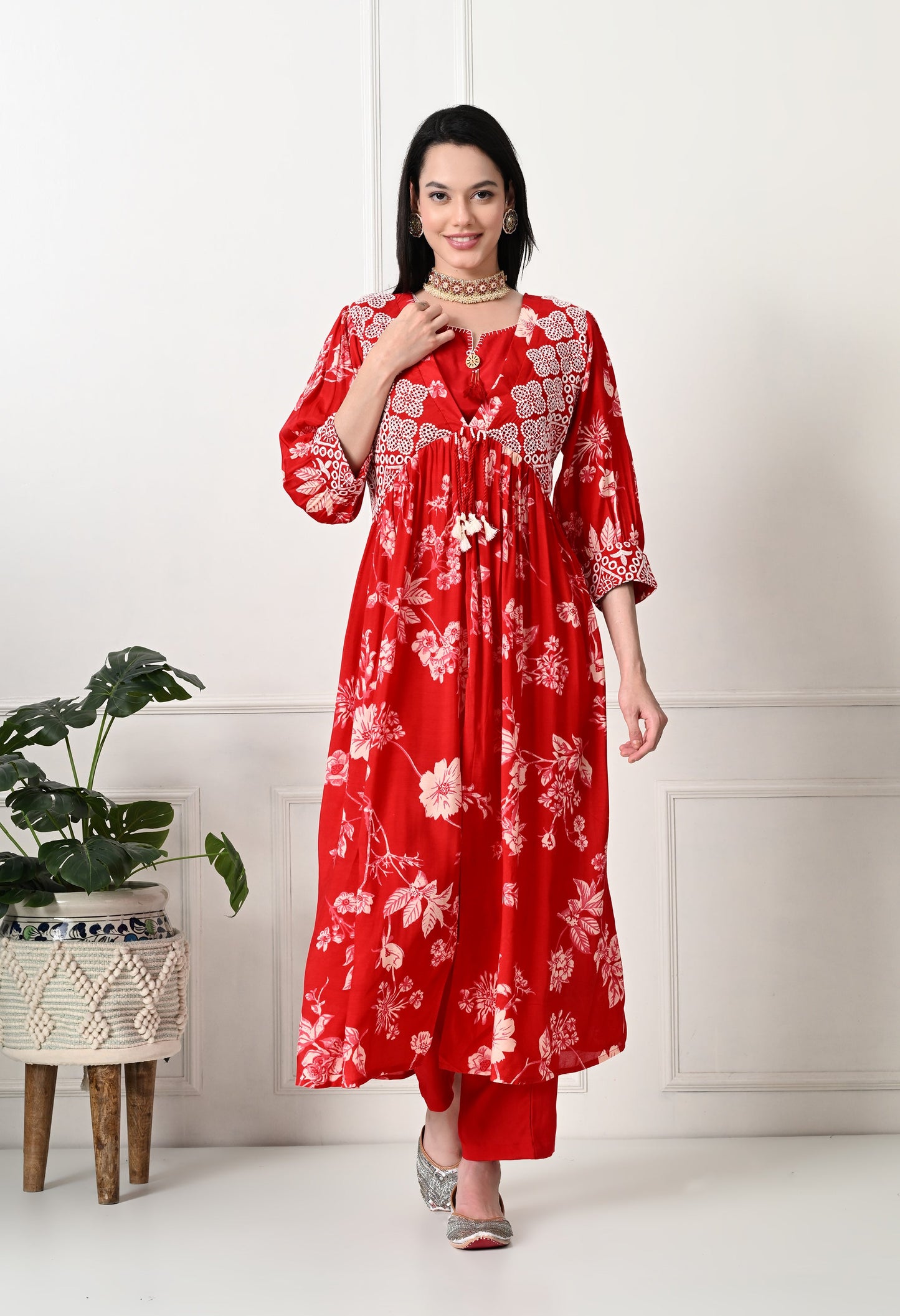 Vibrant A-Line Red Elegance