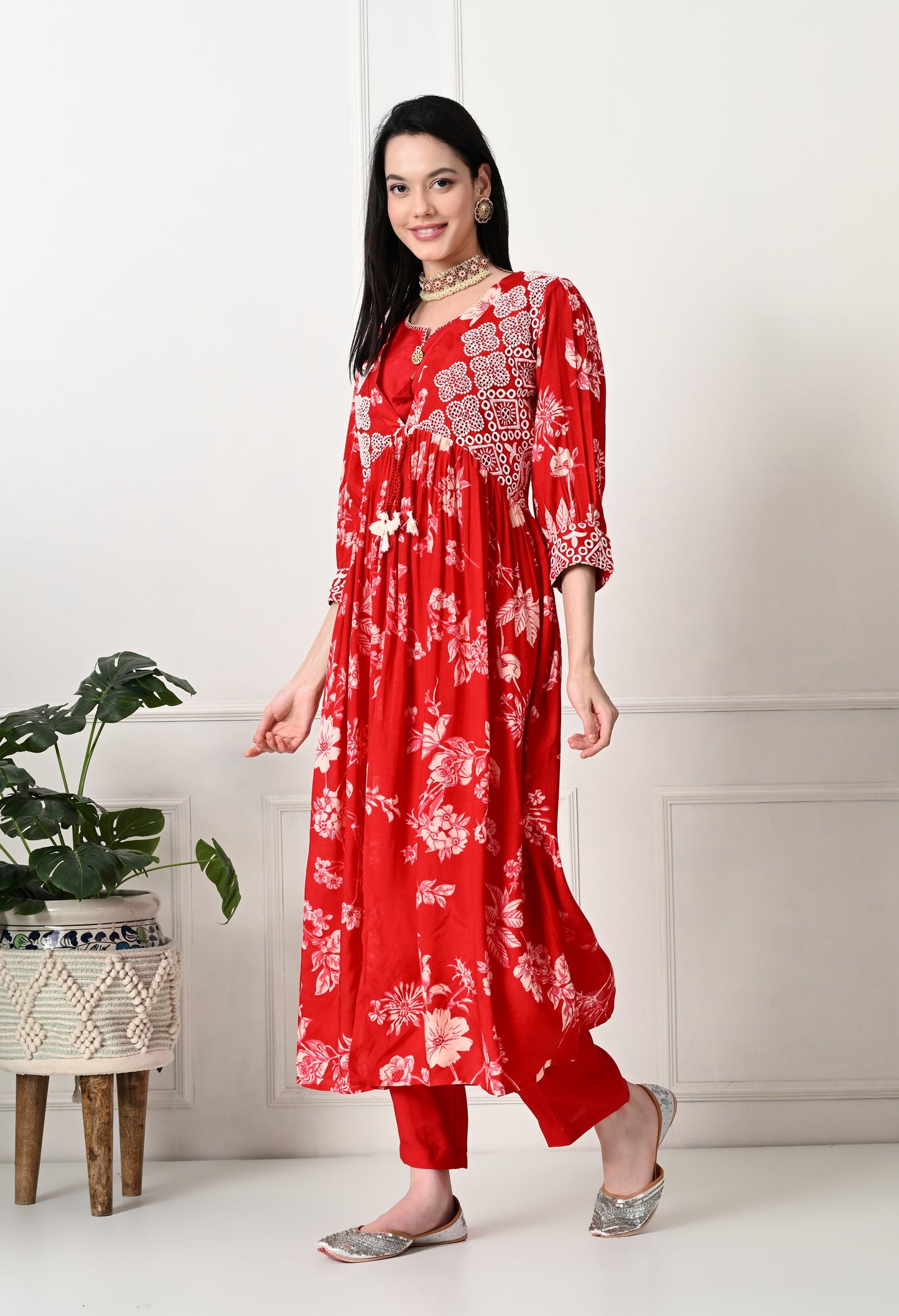 Vibrant A-Line Red Elegance