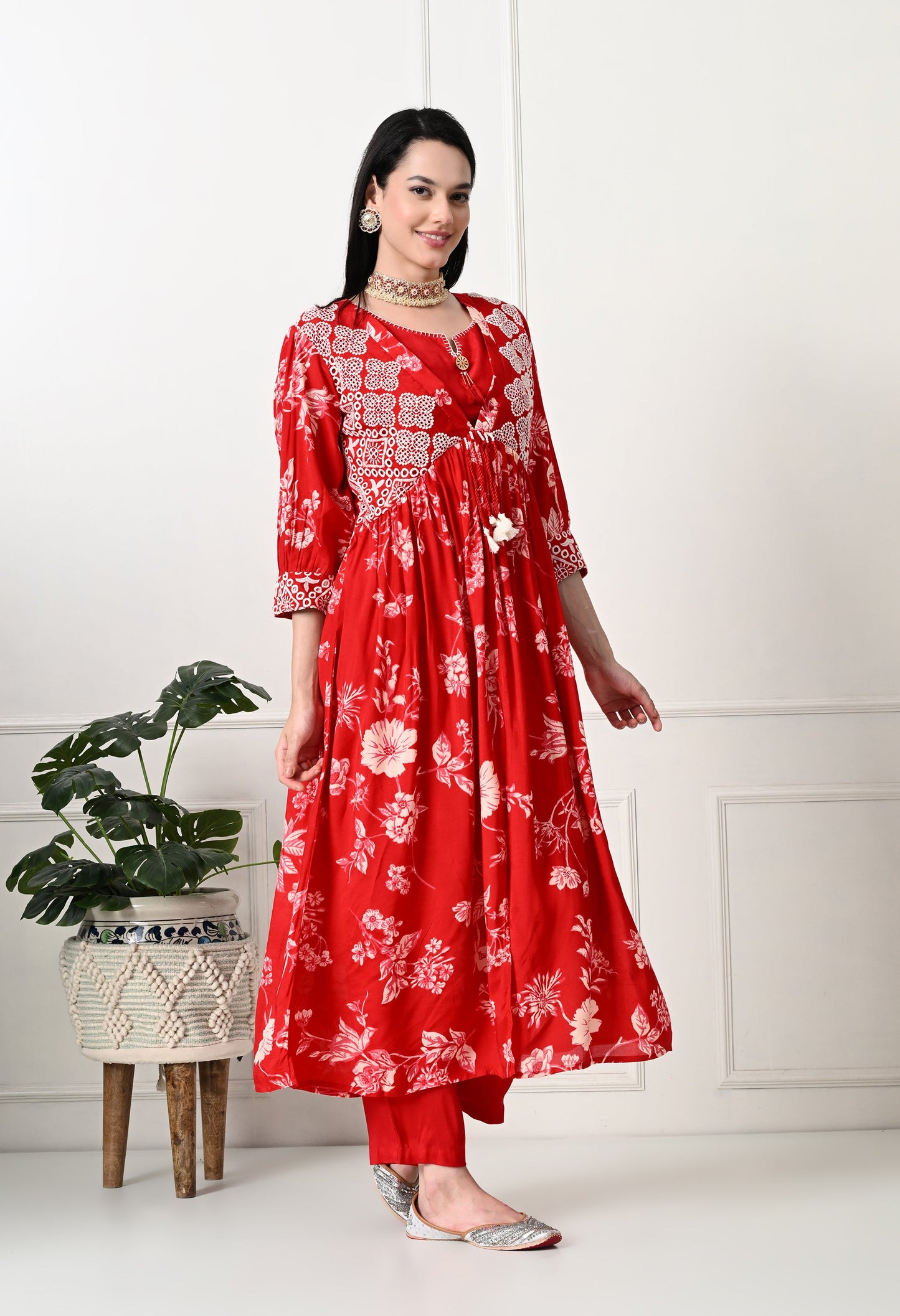Vibrant A-Line Red Elegance