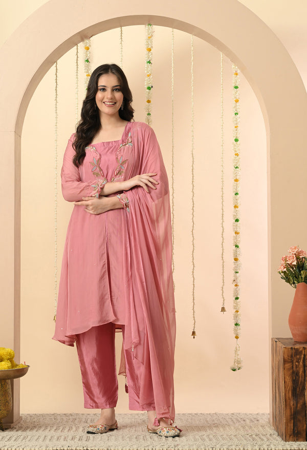 Elegant Pink 4-Piece Suit