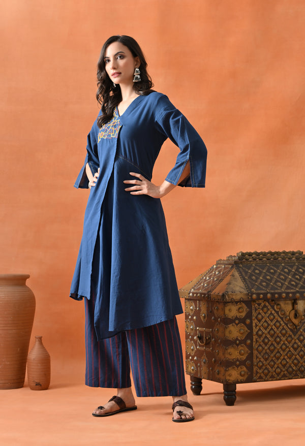 Blue Pearl Thread Co-ord Set
