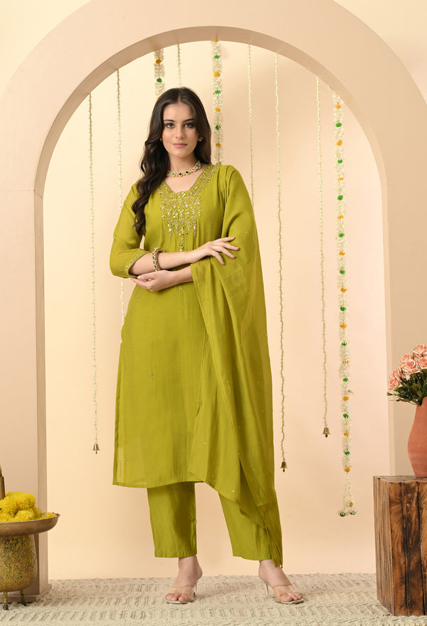 Green Elegance Partywear Set