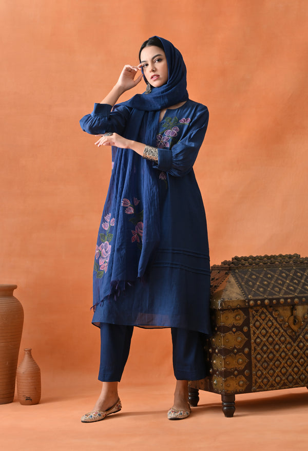 Blue Blossom A-Line Suit