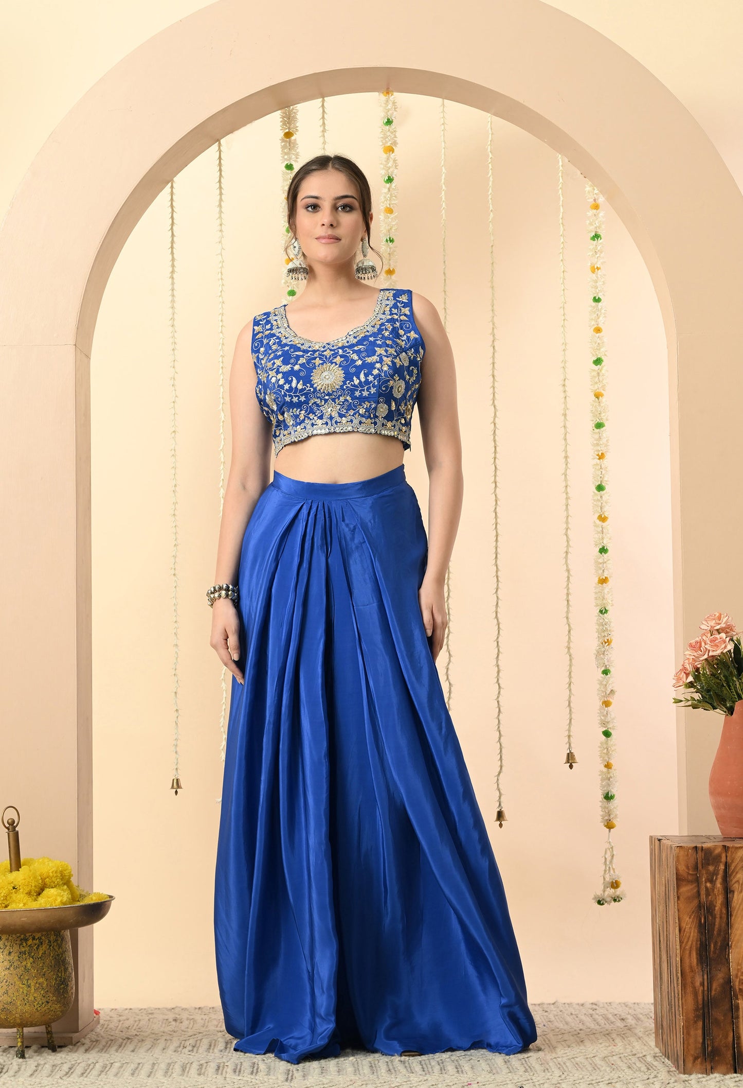 Stunning Royal Blue Partywear Set