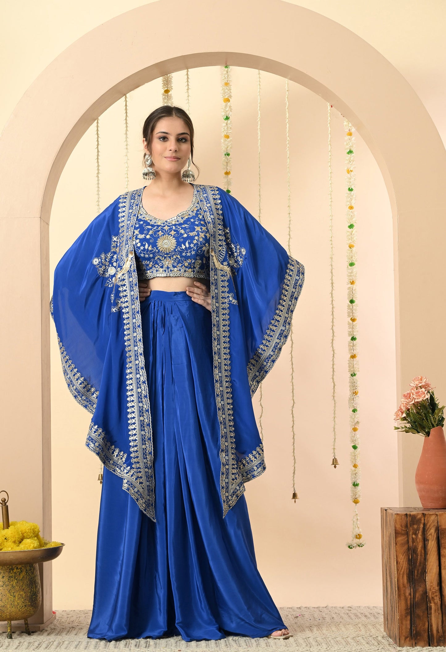 Stunning Royal Blue Partywear Set