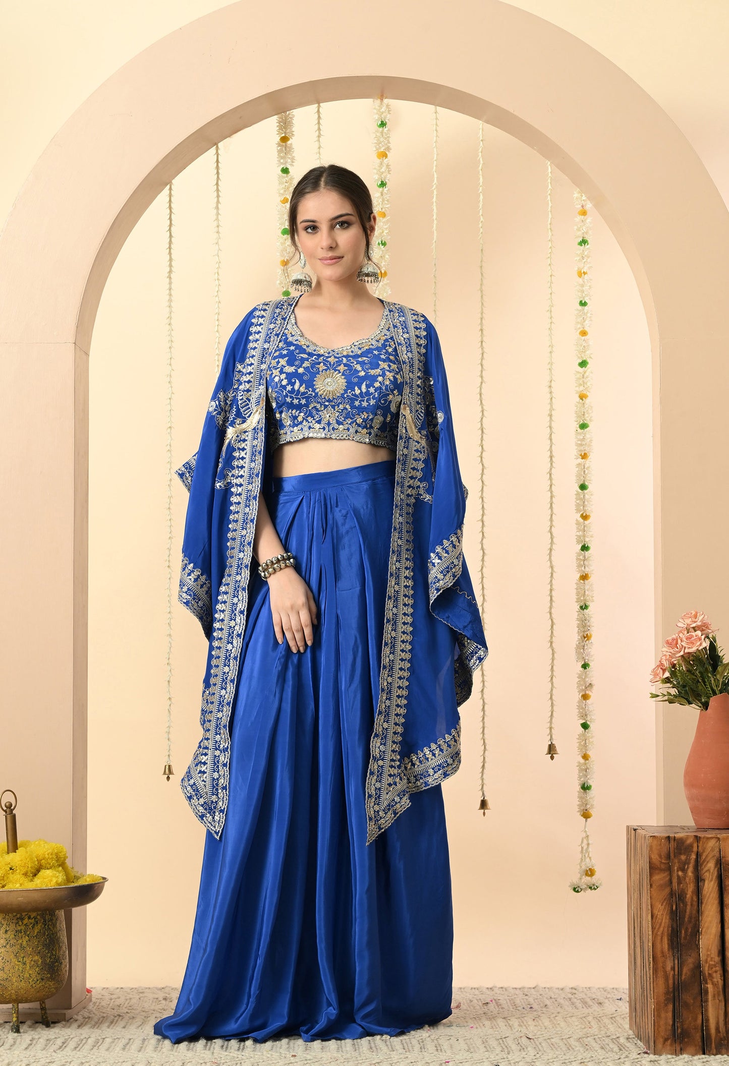 Stunning Royal Blue Partywear Set