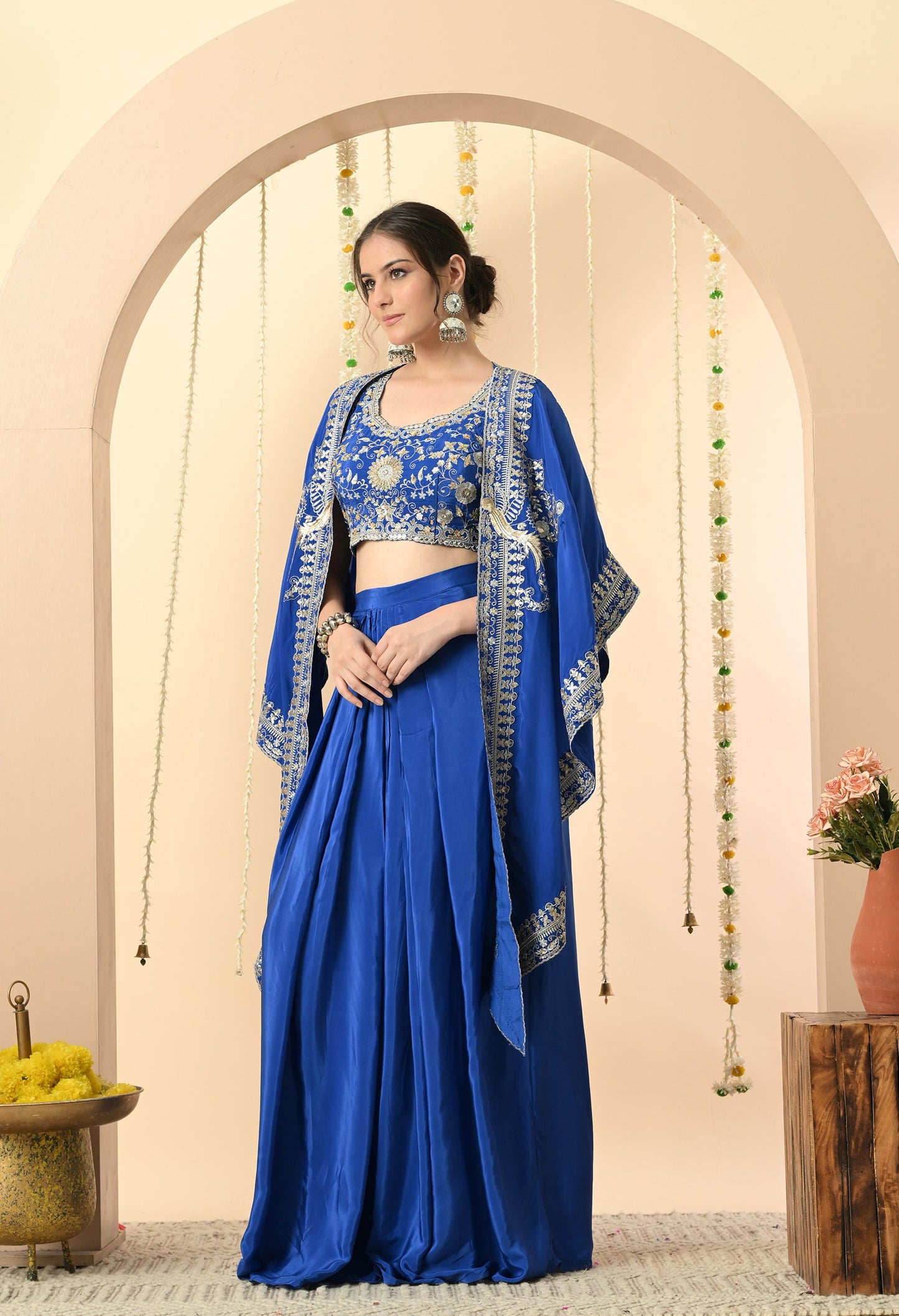Stunning Royal Blue Partywear Set