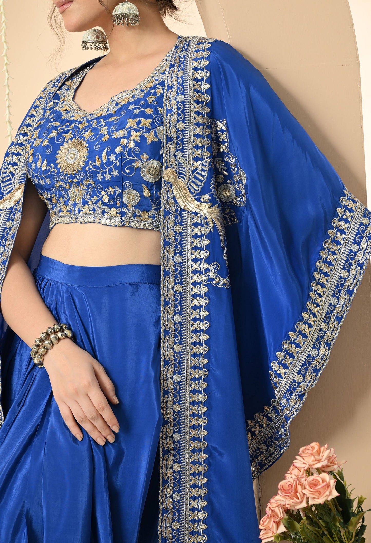 Stunning Royal Blue Partywear Set