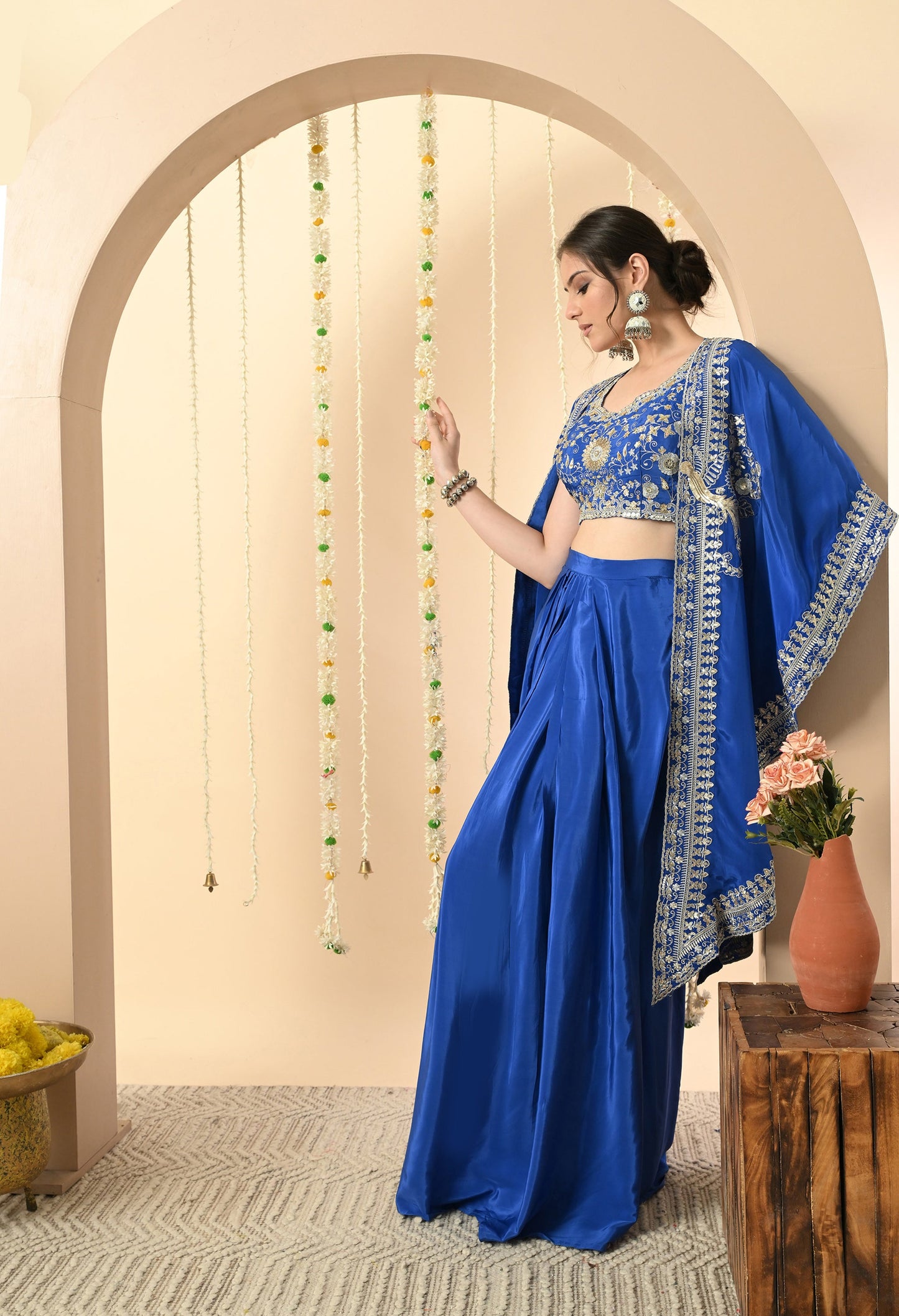 Stunning Royal Blue Partywear Set