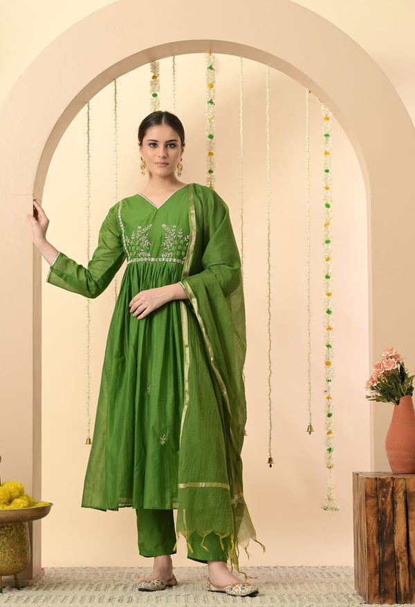 Sparkling Green Grace Party Suit