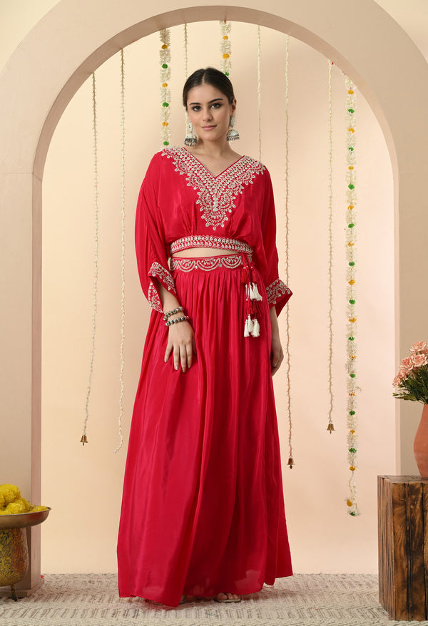 Magenta Pearl Sequin Elegance Set