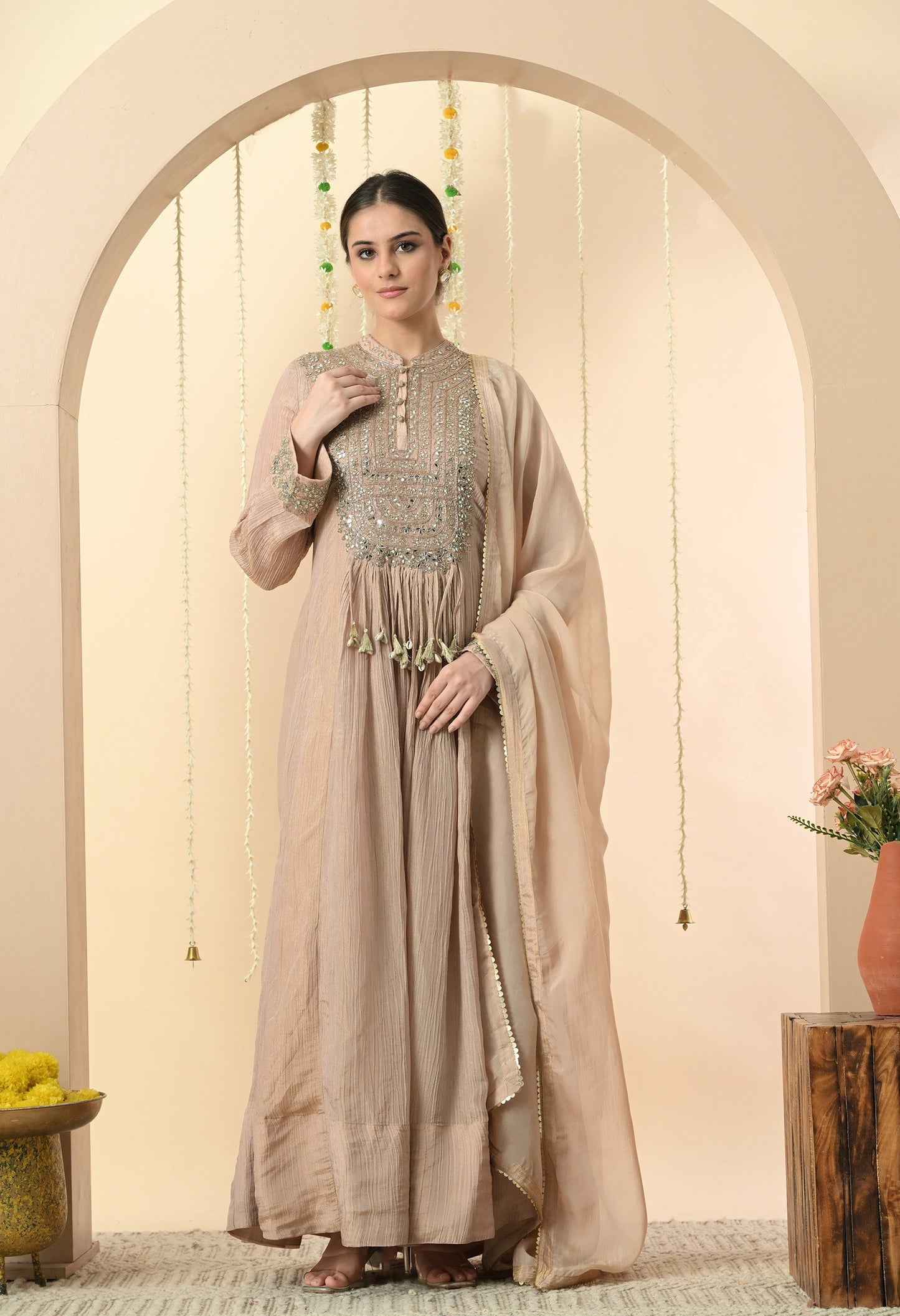 Champagne Gold Floor Length Suit