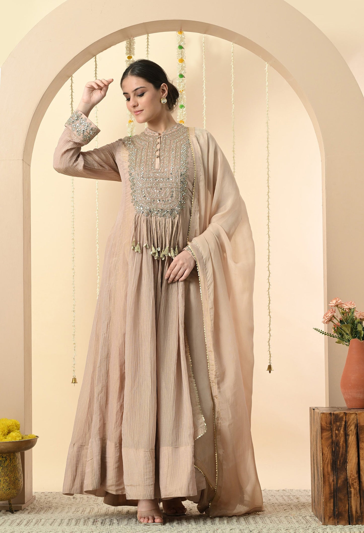 Champagne Gold Floor Length Suit