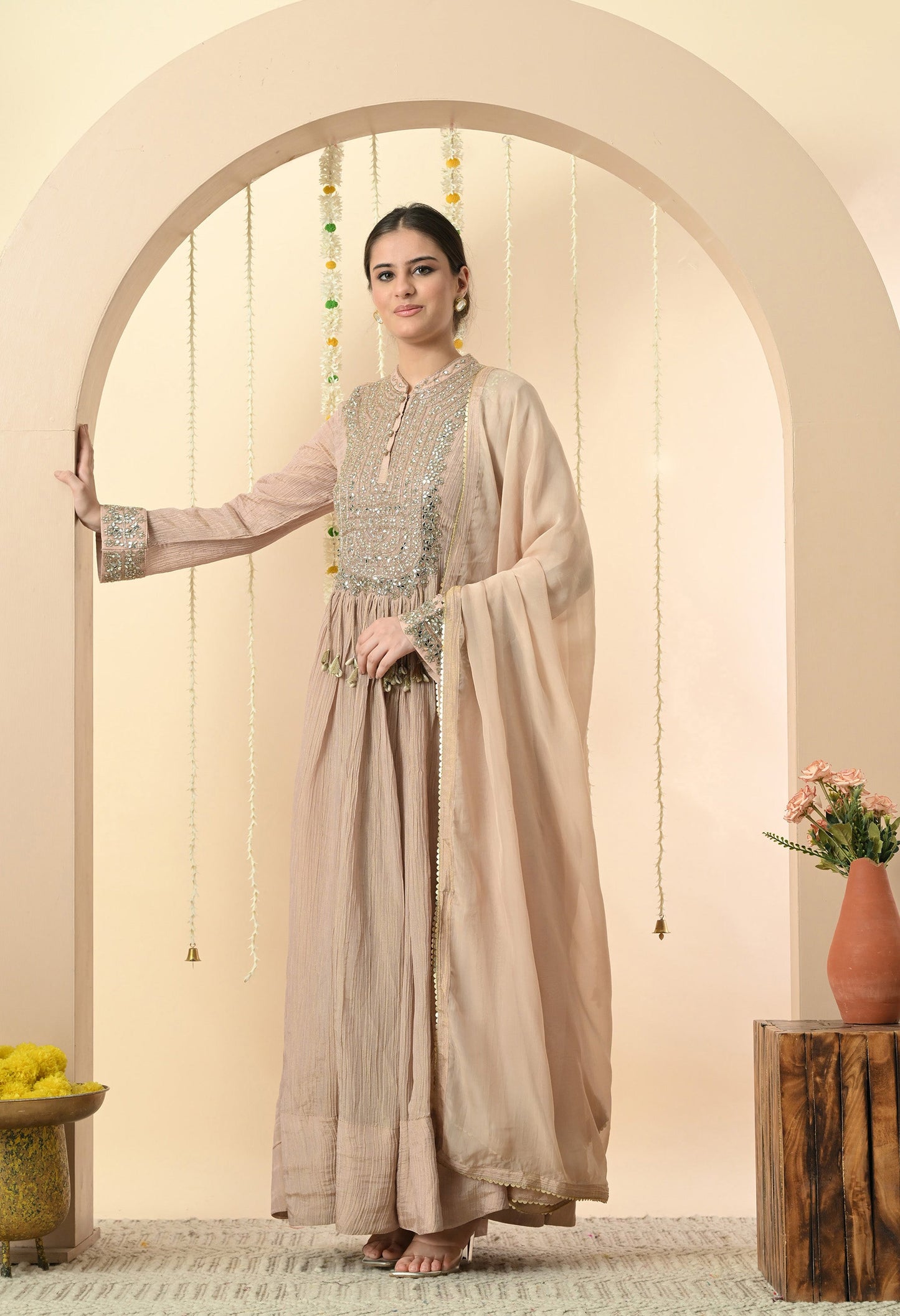 Champagne Gold Floor Length Suit