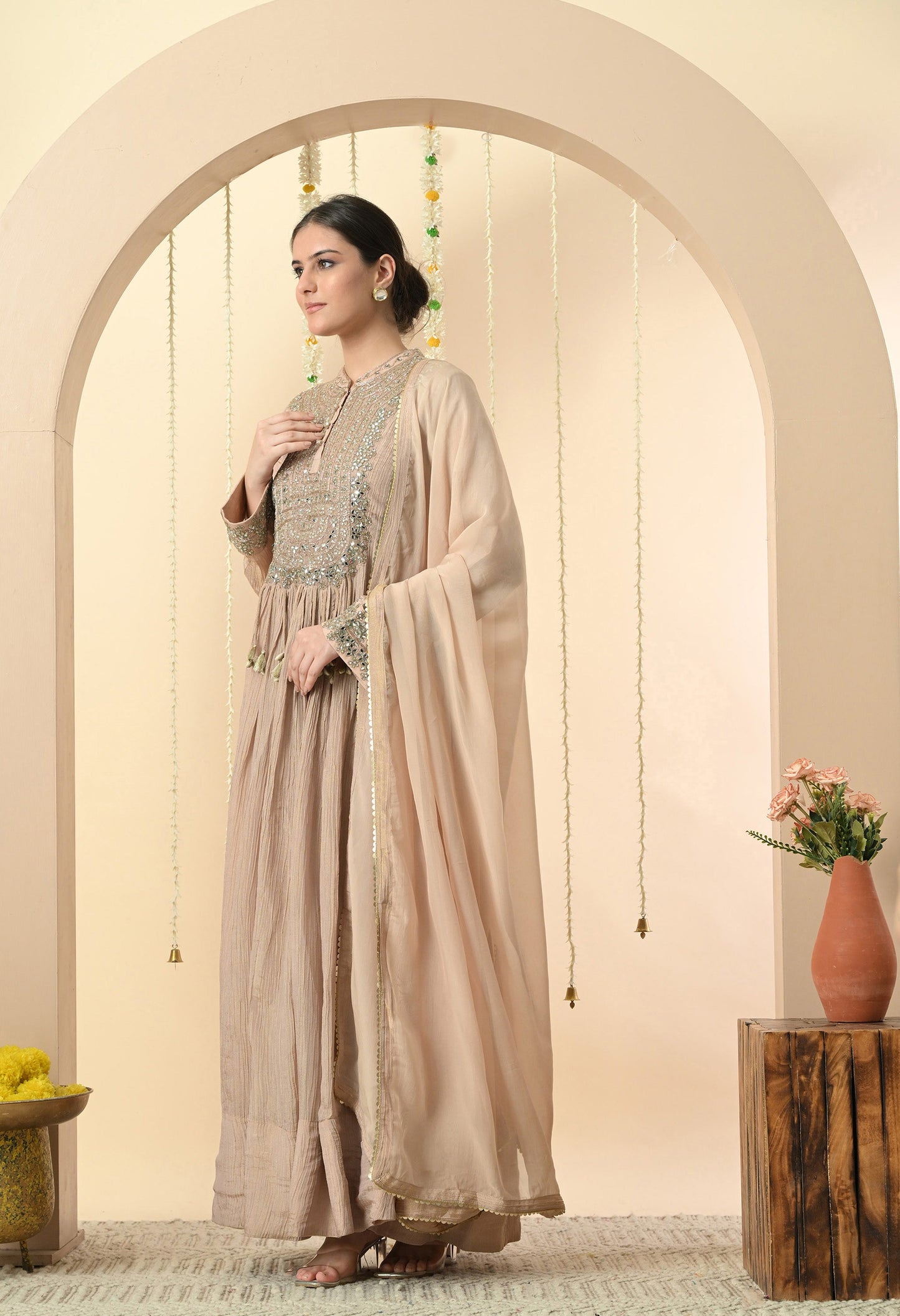 Champagne Gold Floor Length Suit