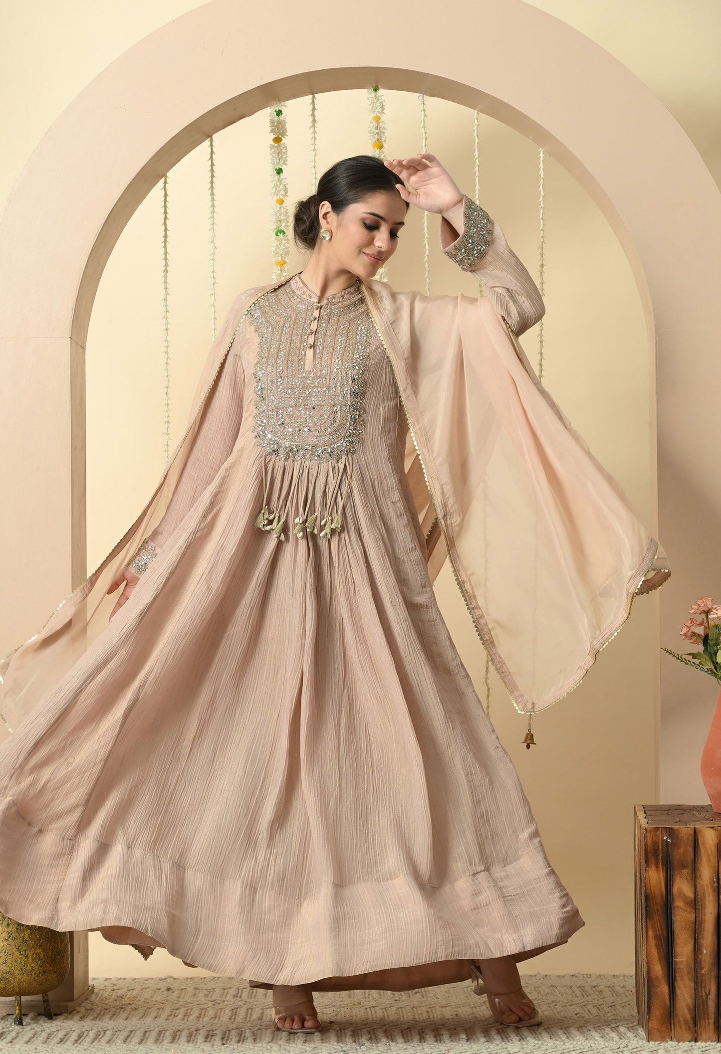 Champagne Gold Floor Length Suit