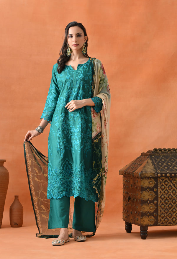 Dark Green Siply Suit Set