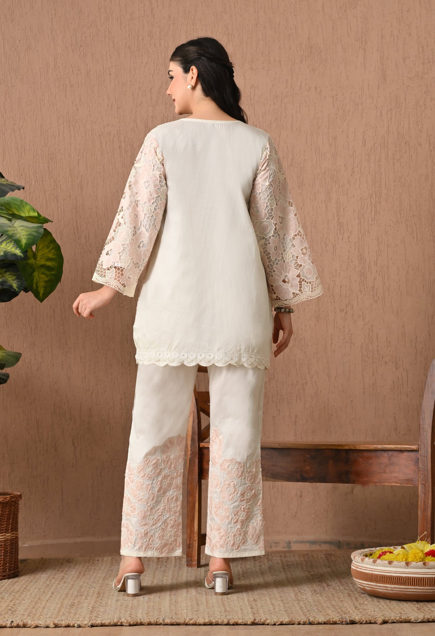 Charming Creamy Frock Co-ord Delight