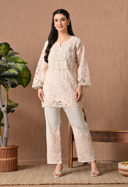 Charming Creamy Frock Co-ord Delight