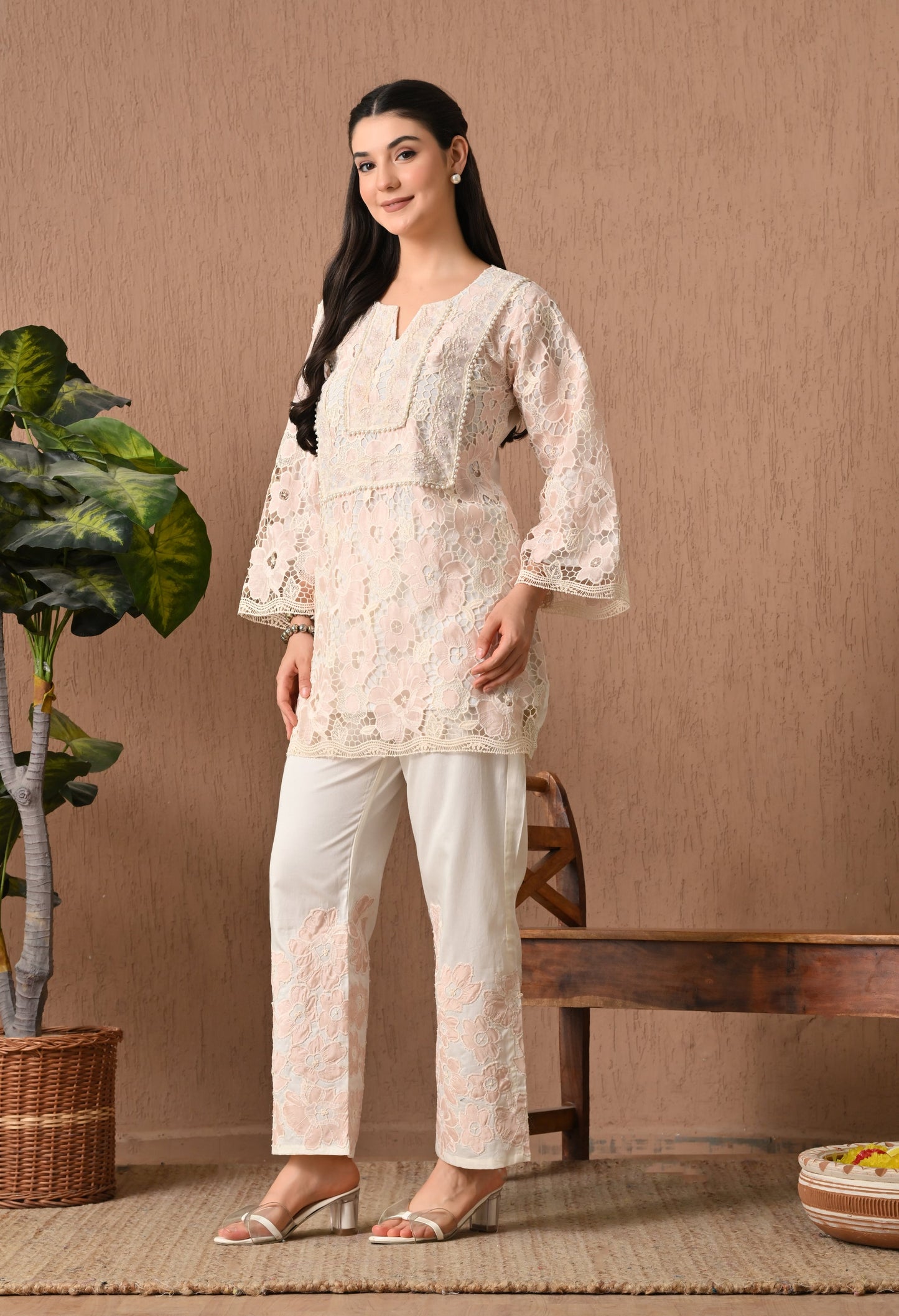 Charming Creamy Frock Co-ord Delight