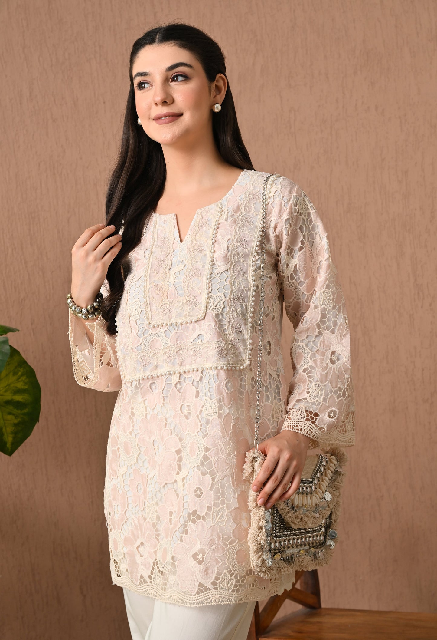 Charming Creamy Frock Co-ord Delight