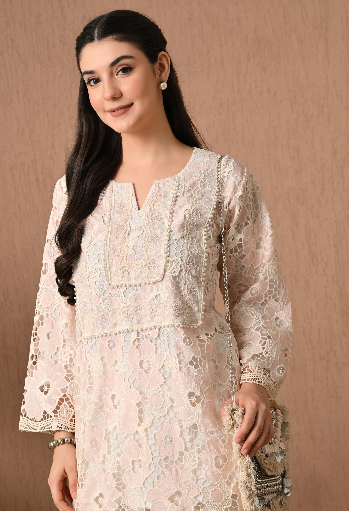 Charming Creamy Frock Co-ord Delight