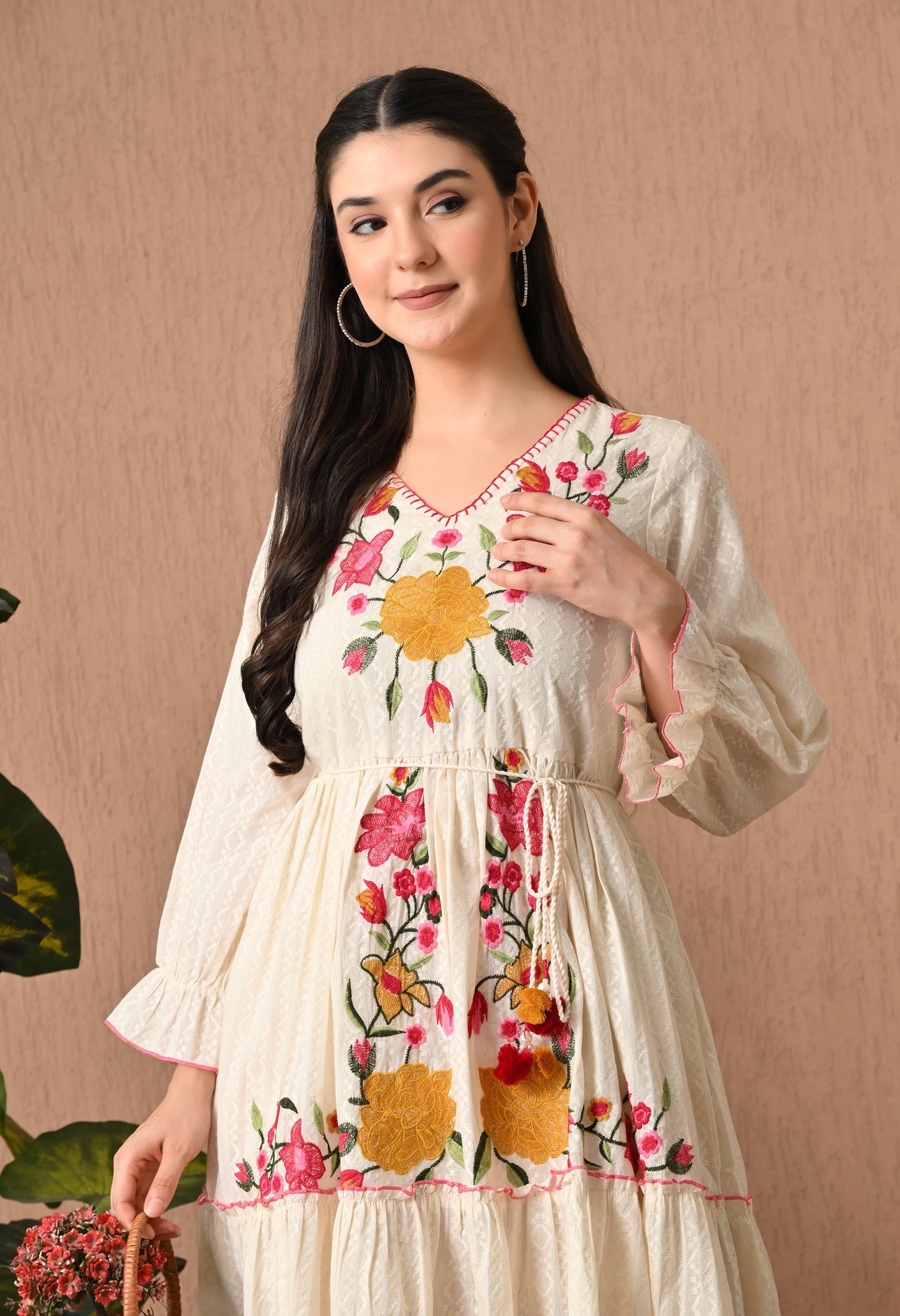 Elegant Off-White Frock Delight