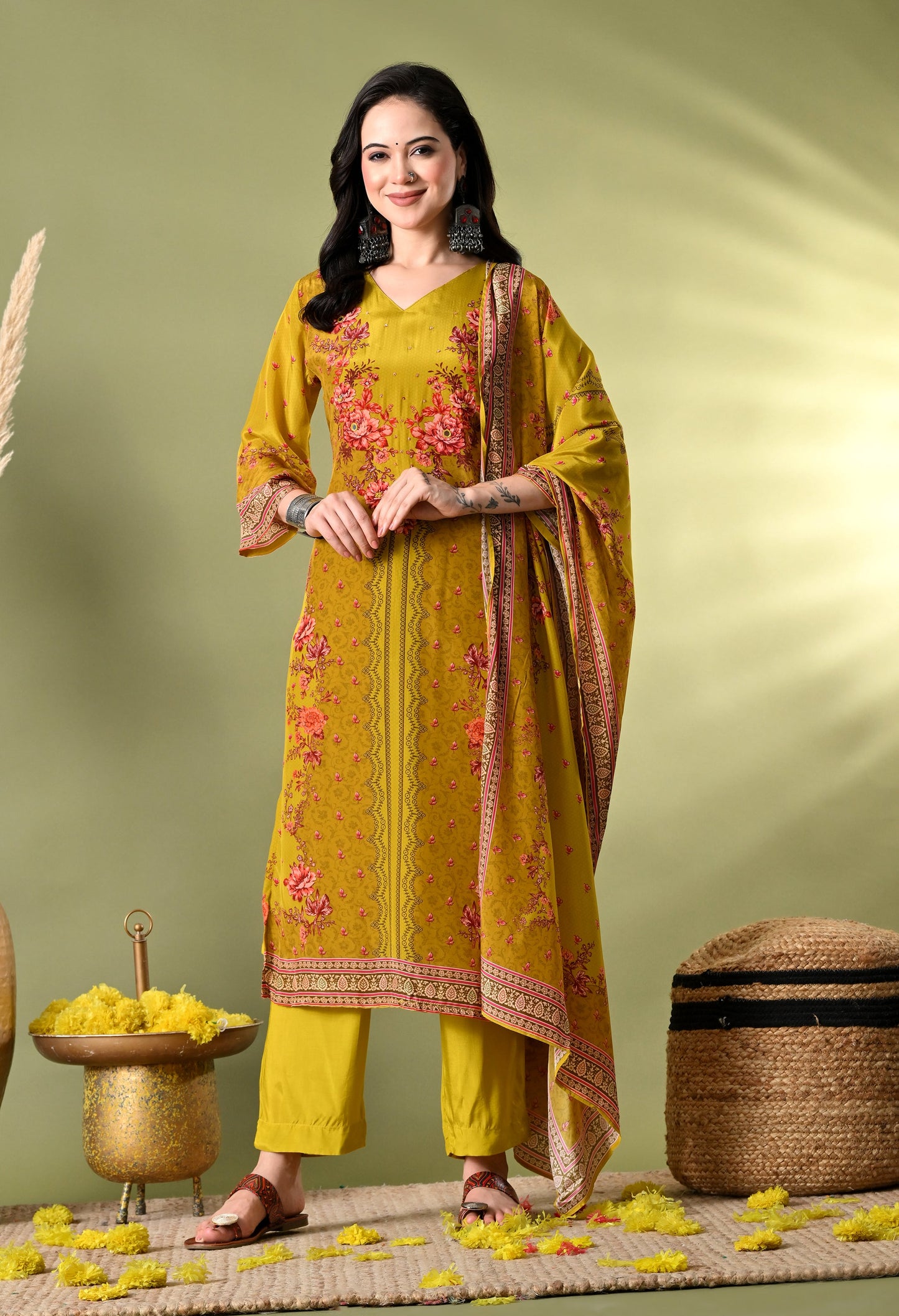 Mustard Magic Pakistani Elegance
