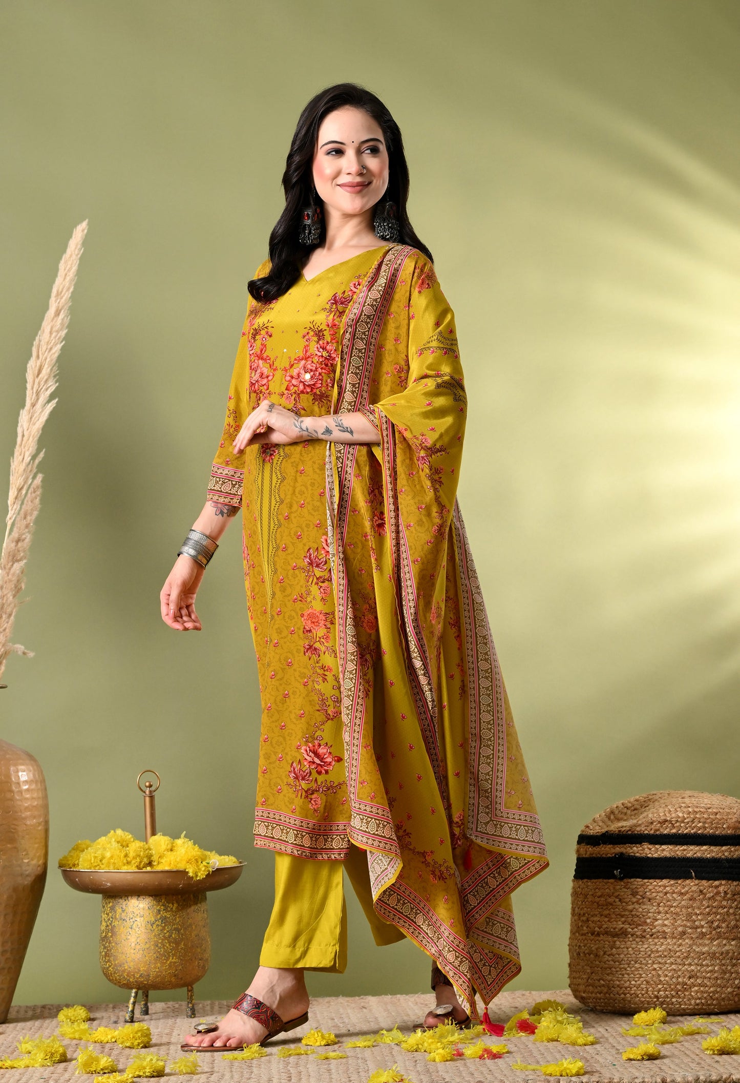 Mustard Magic Pakistani Elegance