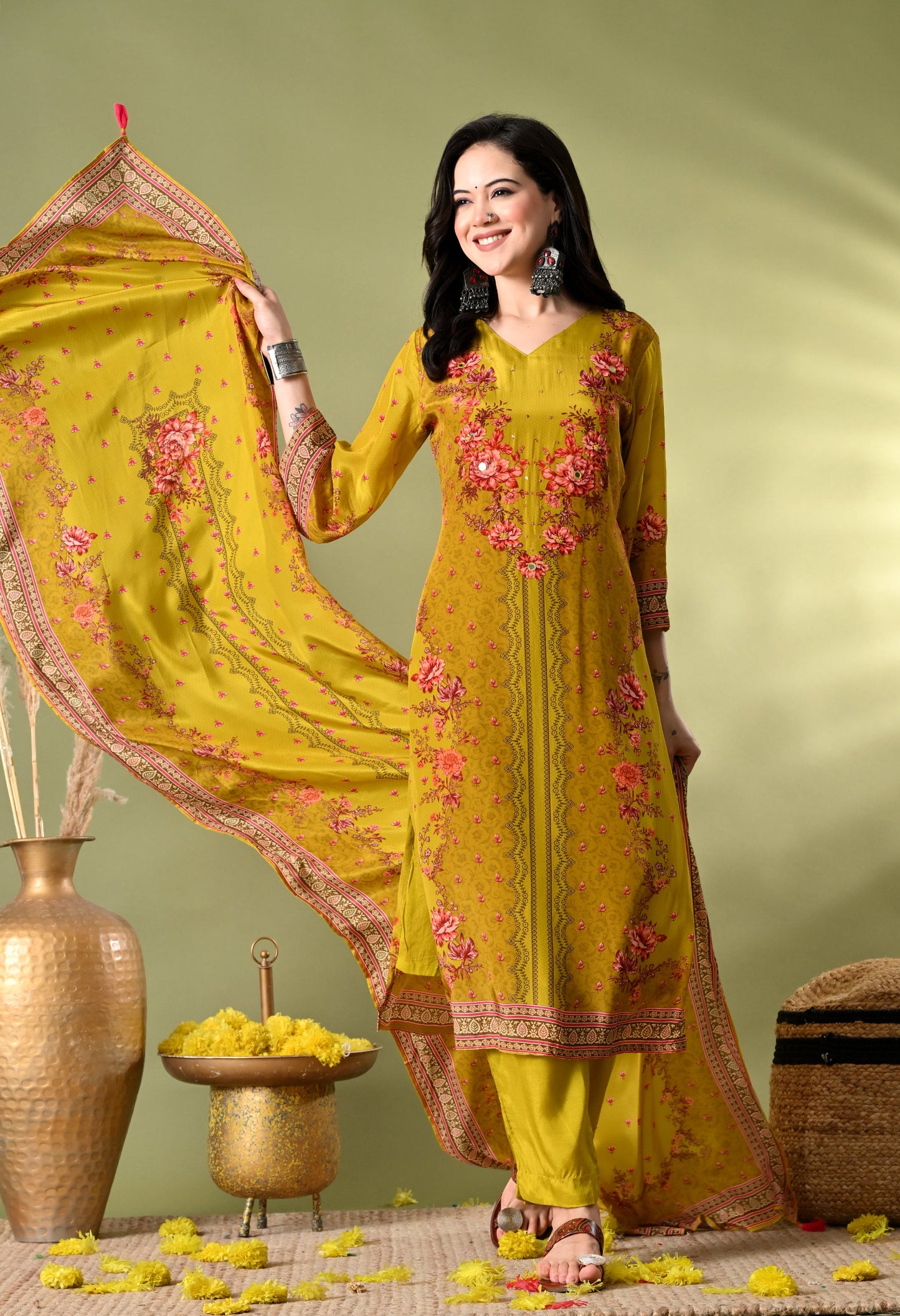 Mustard Magic Pakistani Elegance