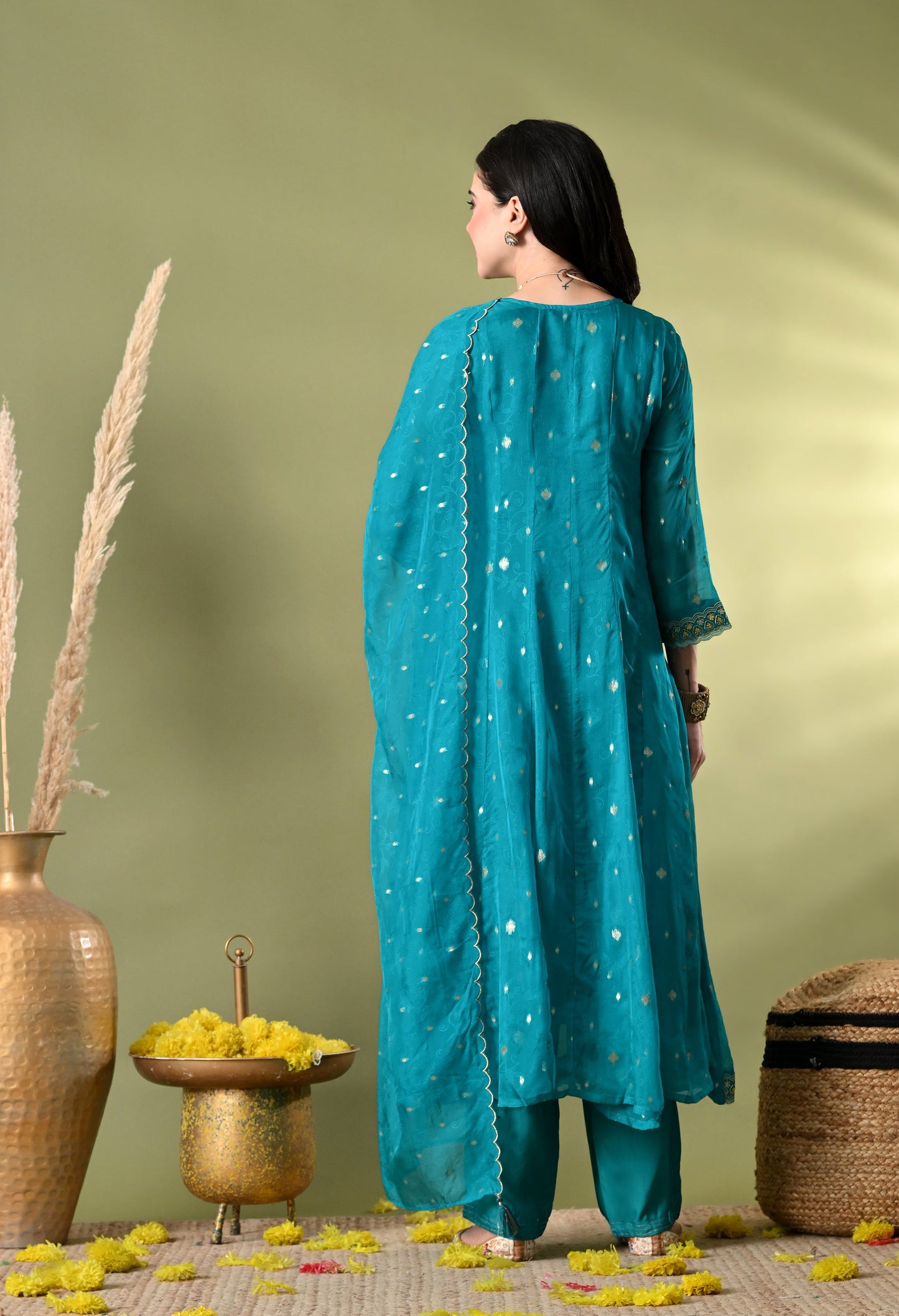 Gleaming Grace Light Green Suit