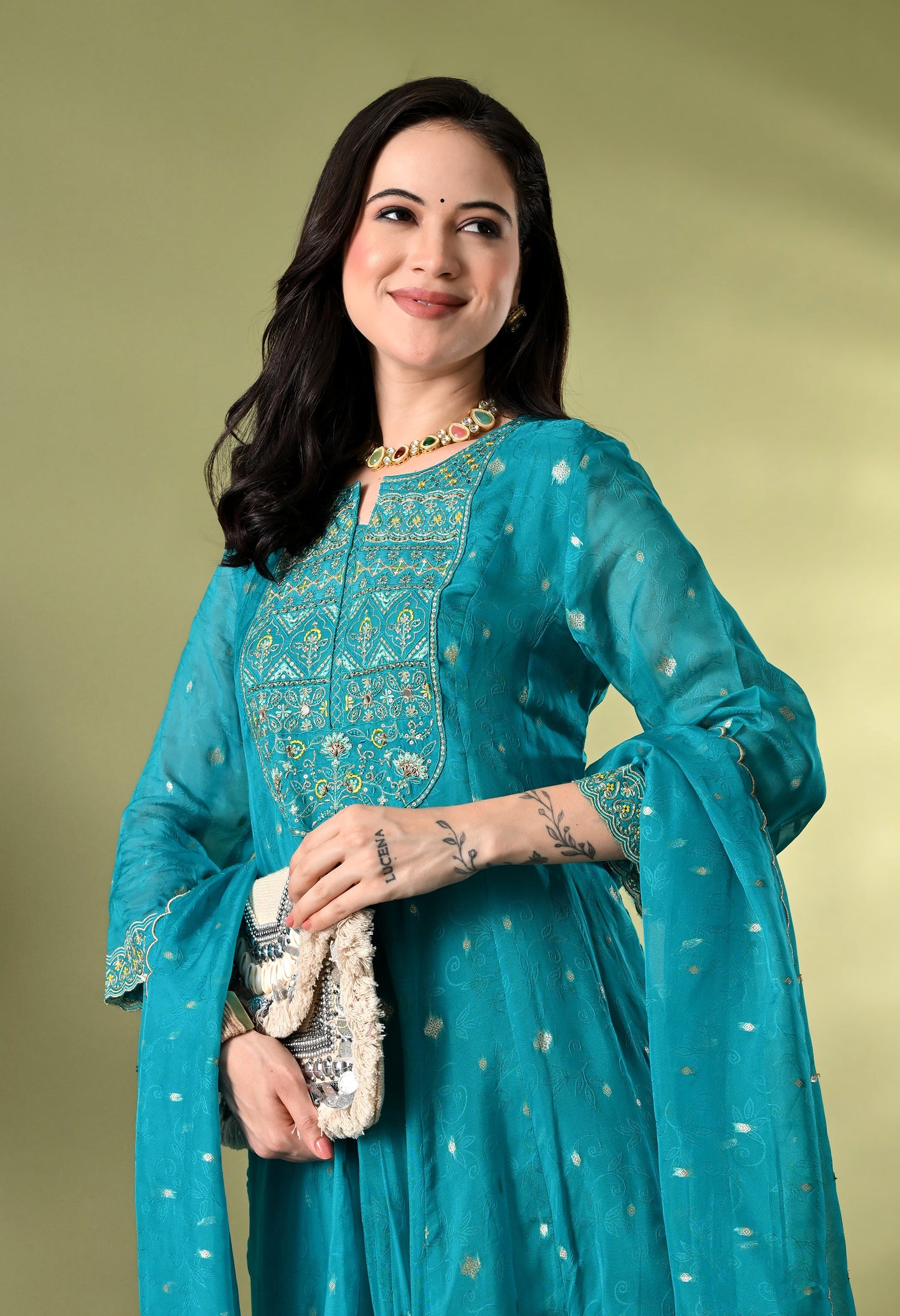 Gleaming Grace Light Green Suit