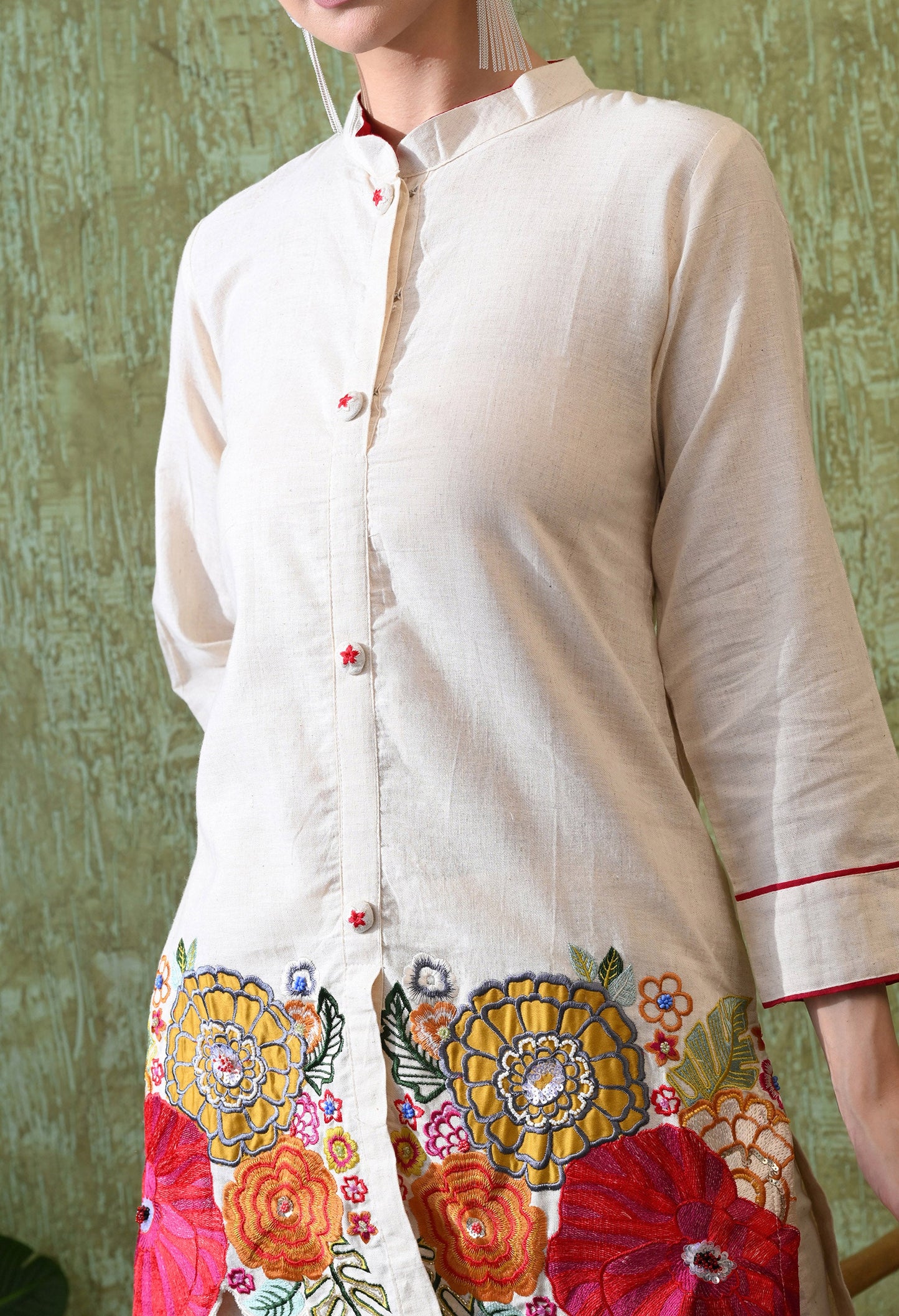 Pearl Shine Cream Co-ord Set