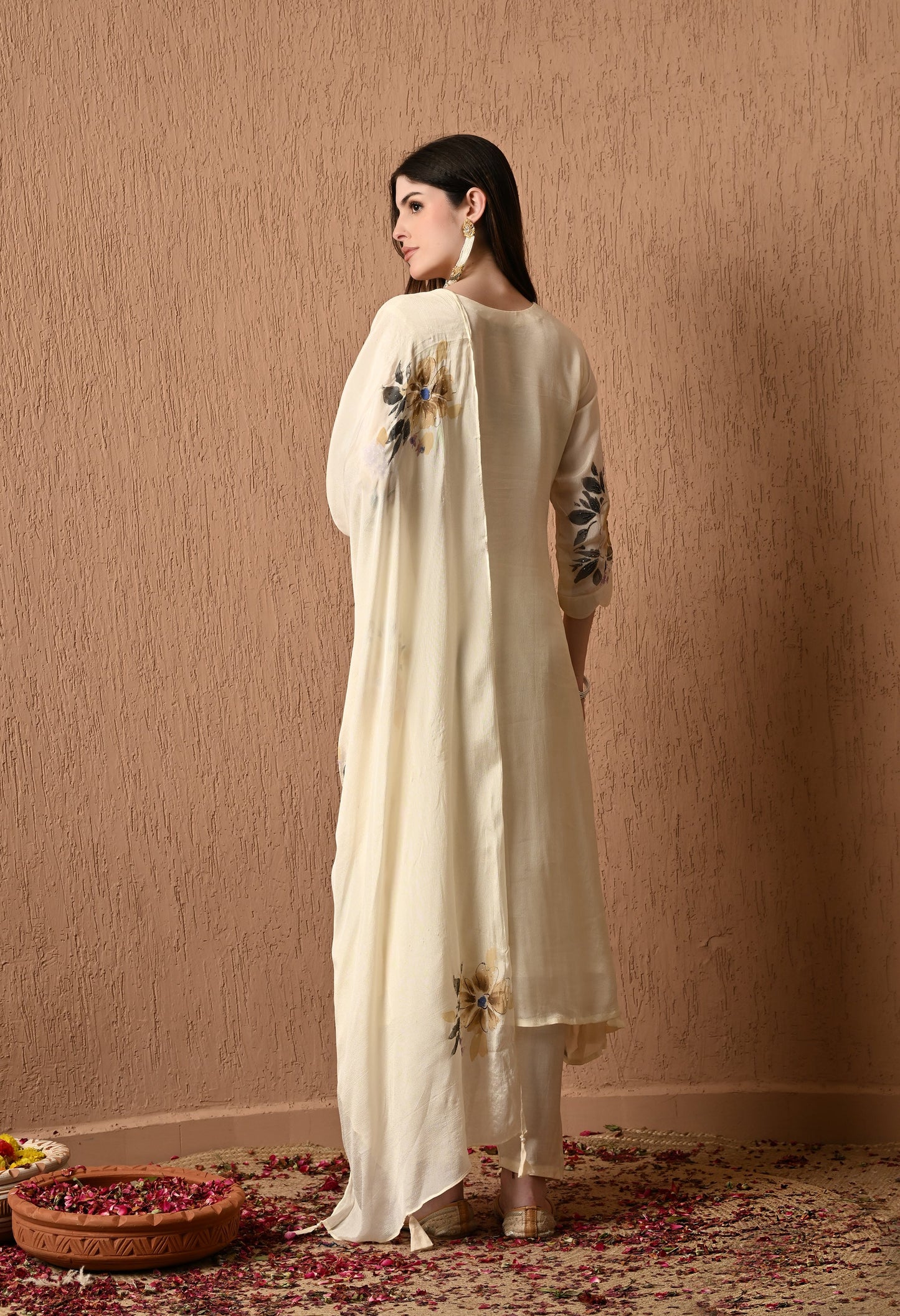 Cream A-Line Chinon Elegance