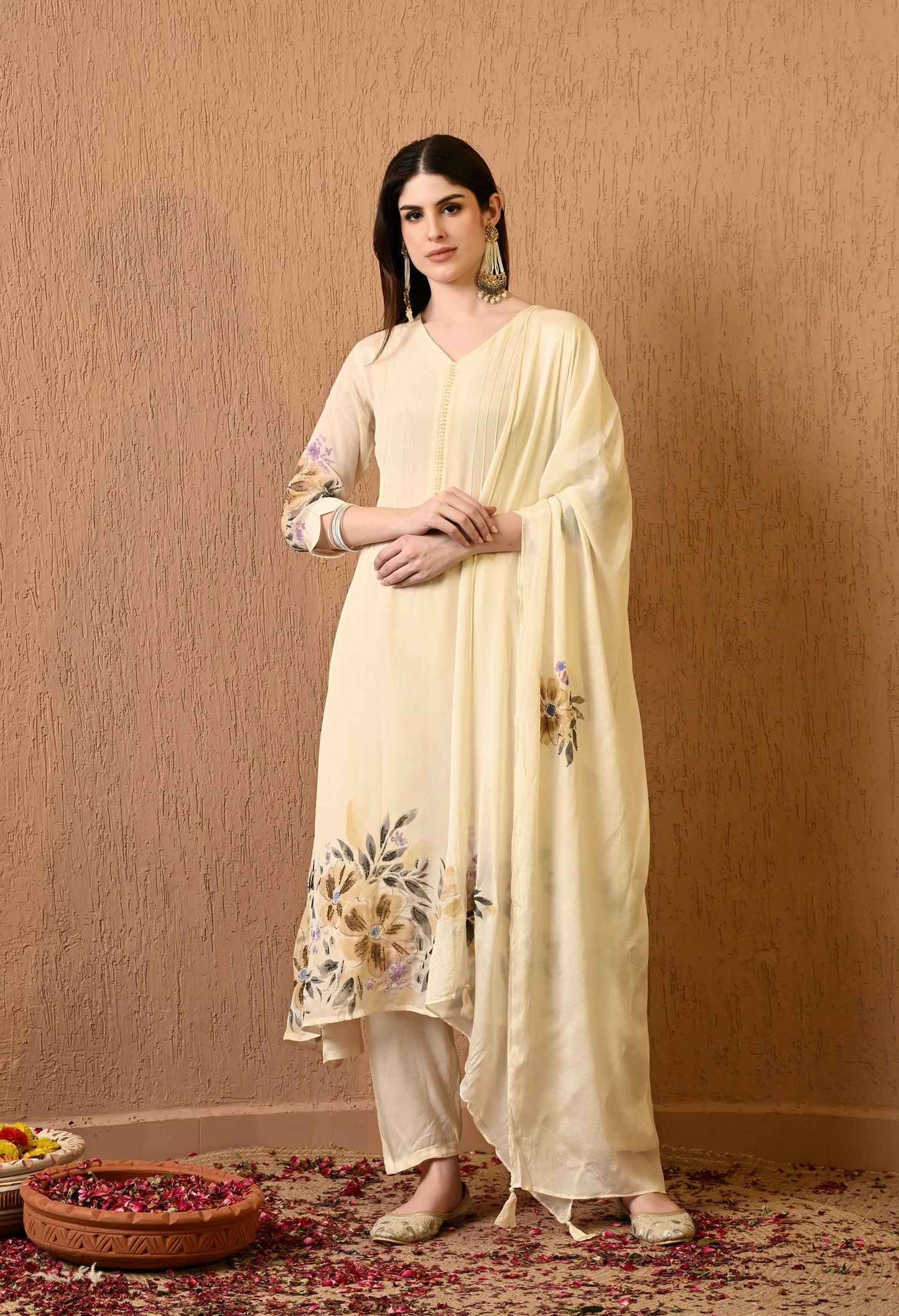 Cream A-Line Chinon Elegance