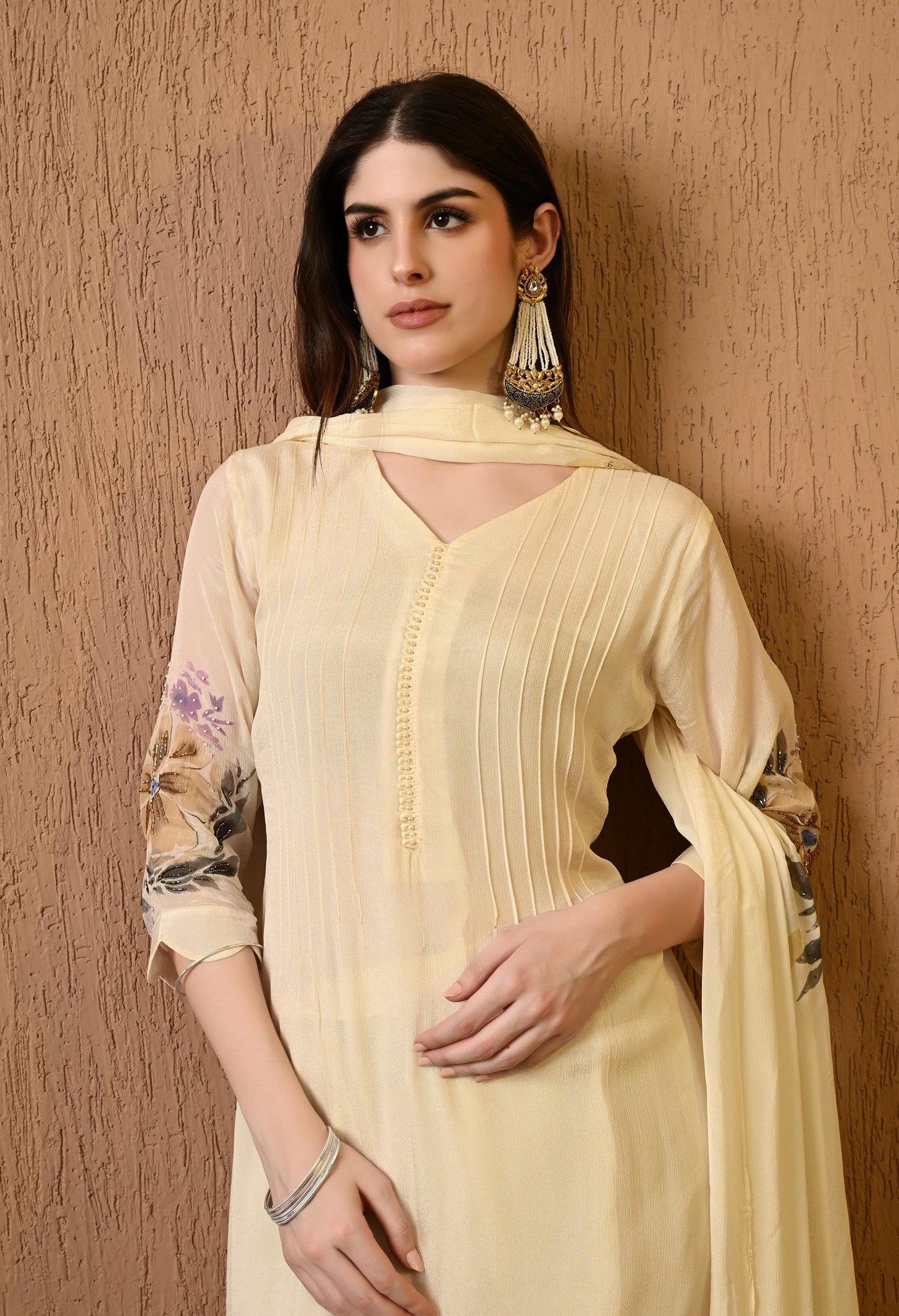 Cream A-Line Chinon Elegance